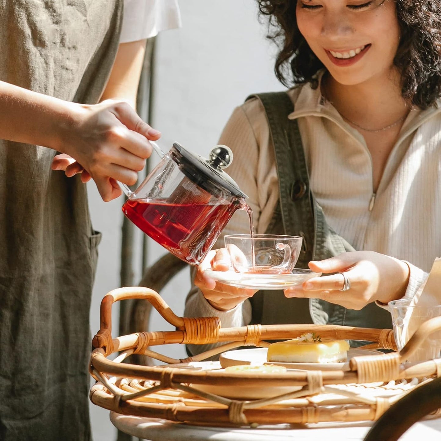 Hemoton Tea Strainer Insert with Lids Stainless Steel Tea Infuser Tea Filters Metal Teapot Replacement Mesh Strainer Tea Pot Accessories (Silver )