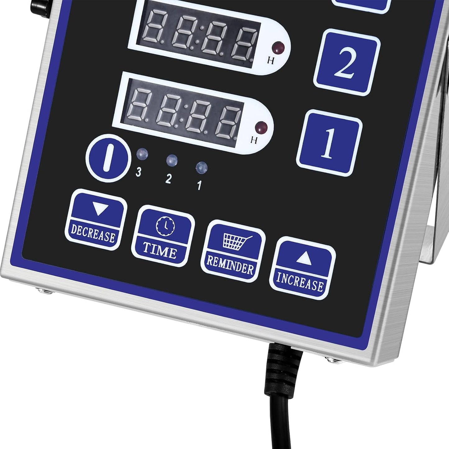 Kitchen Timers for Cooking – 4 Channel Commercial Kitchen Timer Restaurant Kitchen Supplies – Stainless Steel LED Technology Kitchen Timer Digital – Reminder Function, Loud Alarm, Black