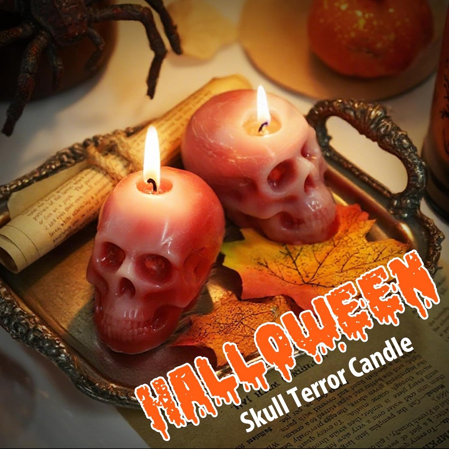 LET'S RESIN 3D Skull Resin Molds, 4 Sizes Set of Skull Silicone Molds for Epoxy Resin, Candle Wax, Soap, Clay, Key Chain Casting, Ideal Halloween Home Decoration and Gifts