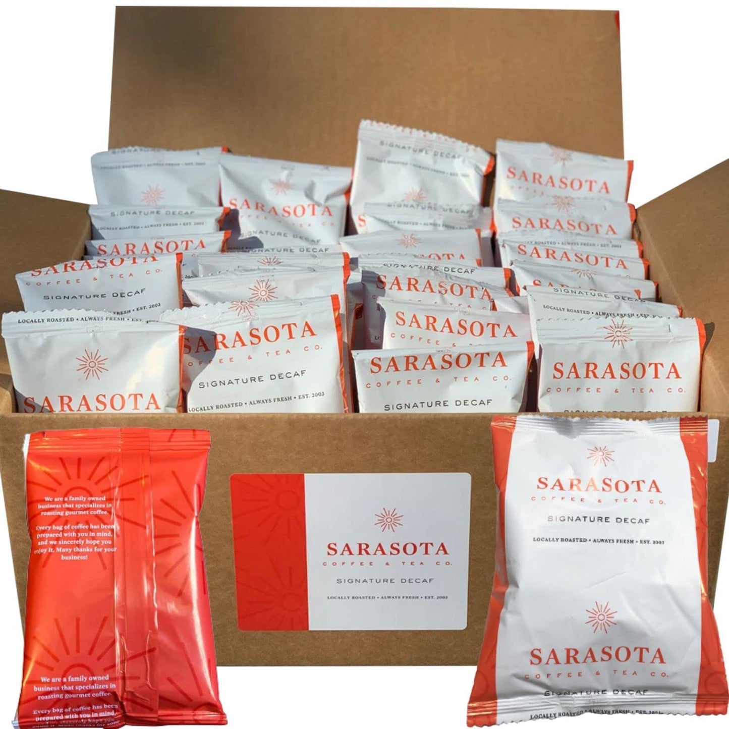 Ground Coffee | Decaf Dark Roast Low Acid Mold Free Pouches | Decaffeinated Bulk Packets | Gourmet Powder Packs for 12 Cup Drip Maker | Premium Highest Rated Individual Premeasured Commercial Bags