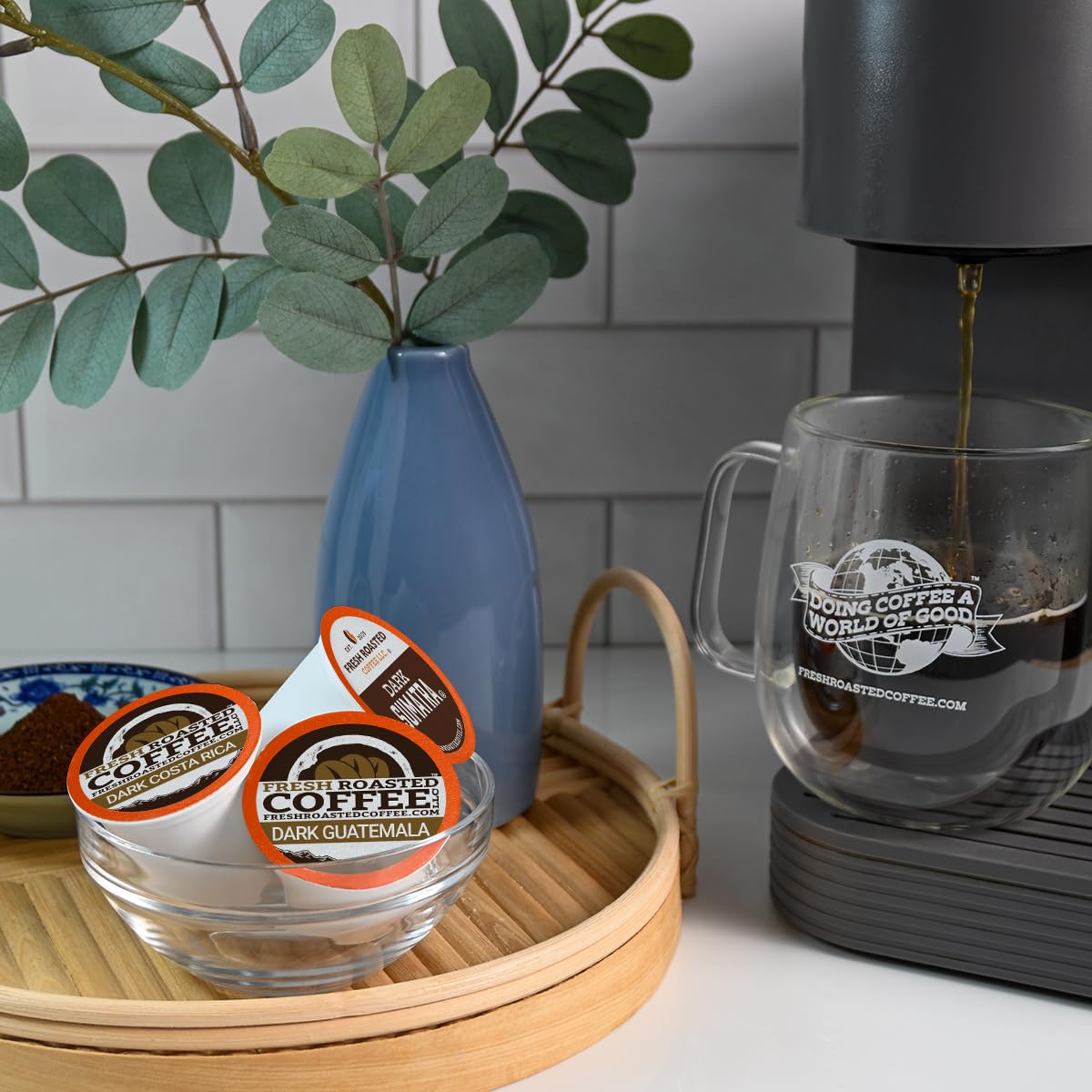 Fresh Roasted Coffee, Dark Roast Big Box Variety Pack, K-Cup Compatible, 144 Count