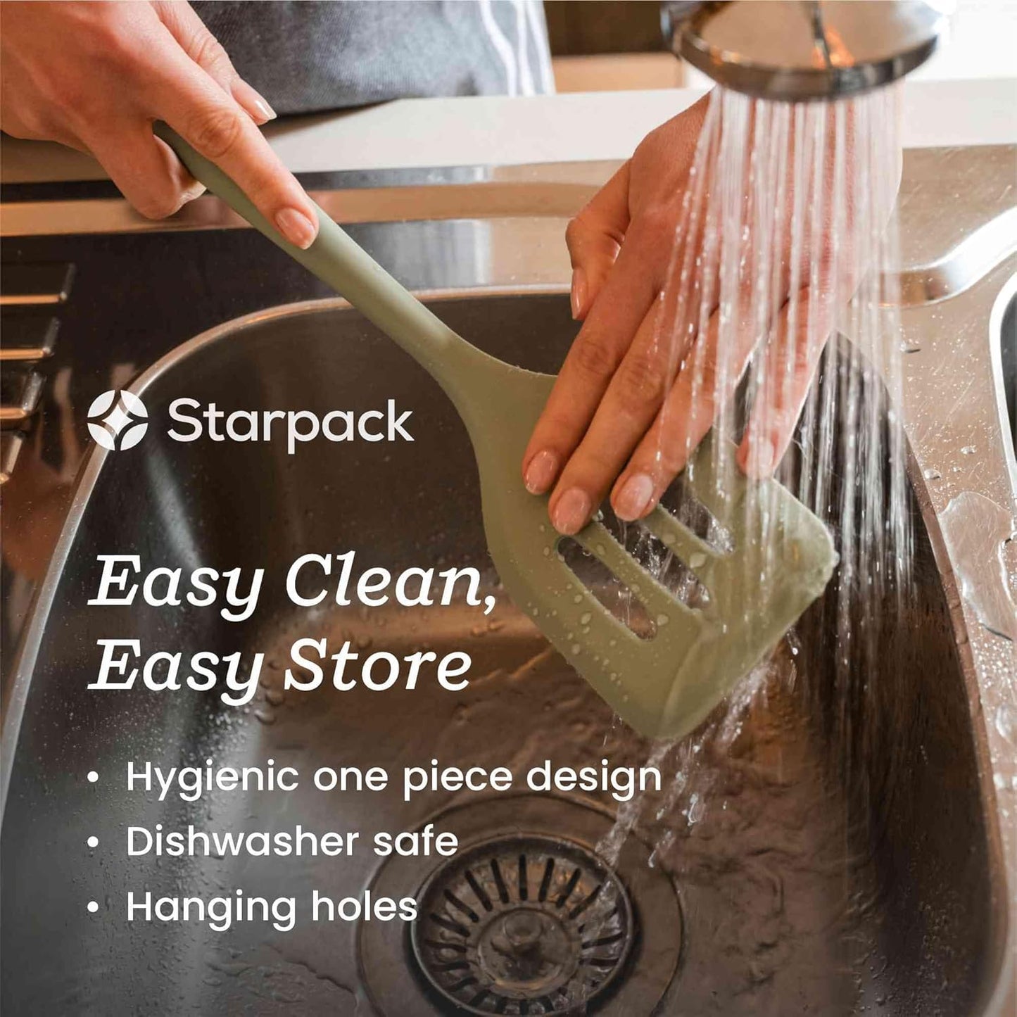 Starpack 'Stir & Serve' Silicone Cooking Utensils Set (5 Pcs) - Kitchen Utensils Set Heat Resistant to 600°F - Kitchen Utensils for Nonstick Cookware - Silicone Utensil Set for Mixing & Cooking