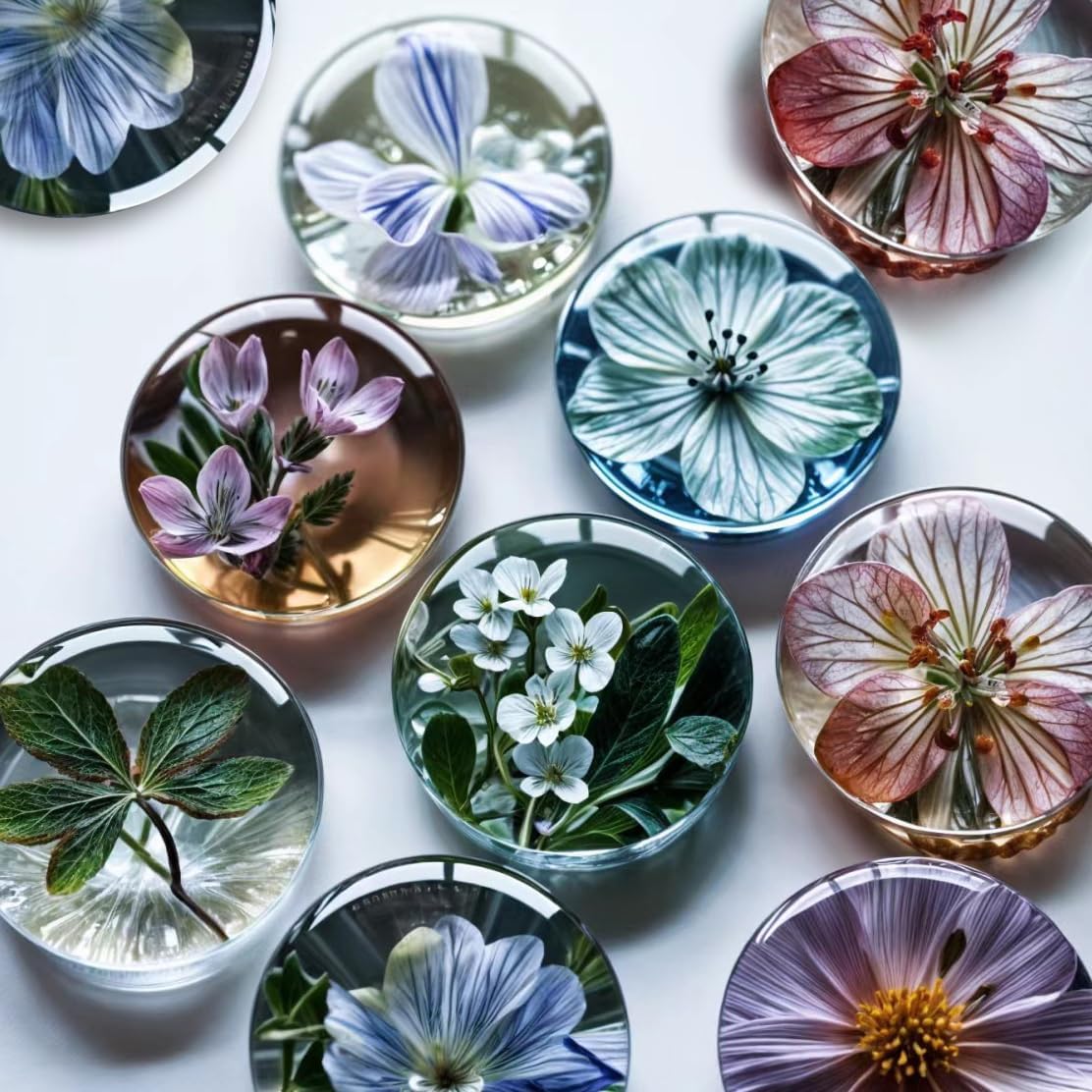 4Pcs Set 32-Cavity Resin Circle Molds, Flat Round Keychain Silicone Mold, Magnet Mold, Earrings Mold, Pendant Silicone Mold for Resin(2in, 1.75in, 1.5in, 1.25in)