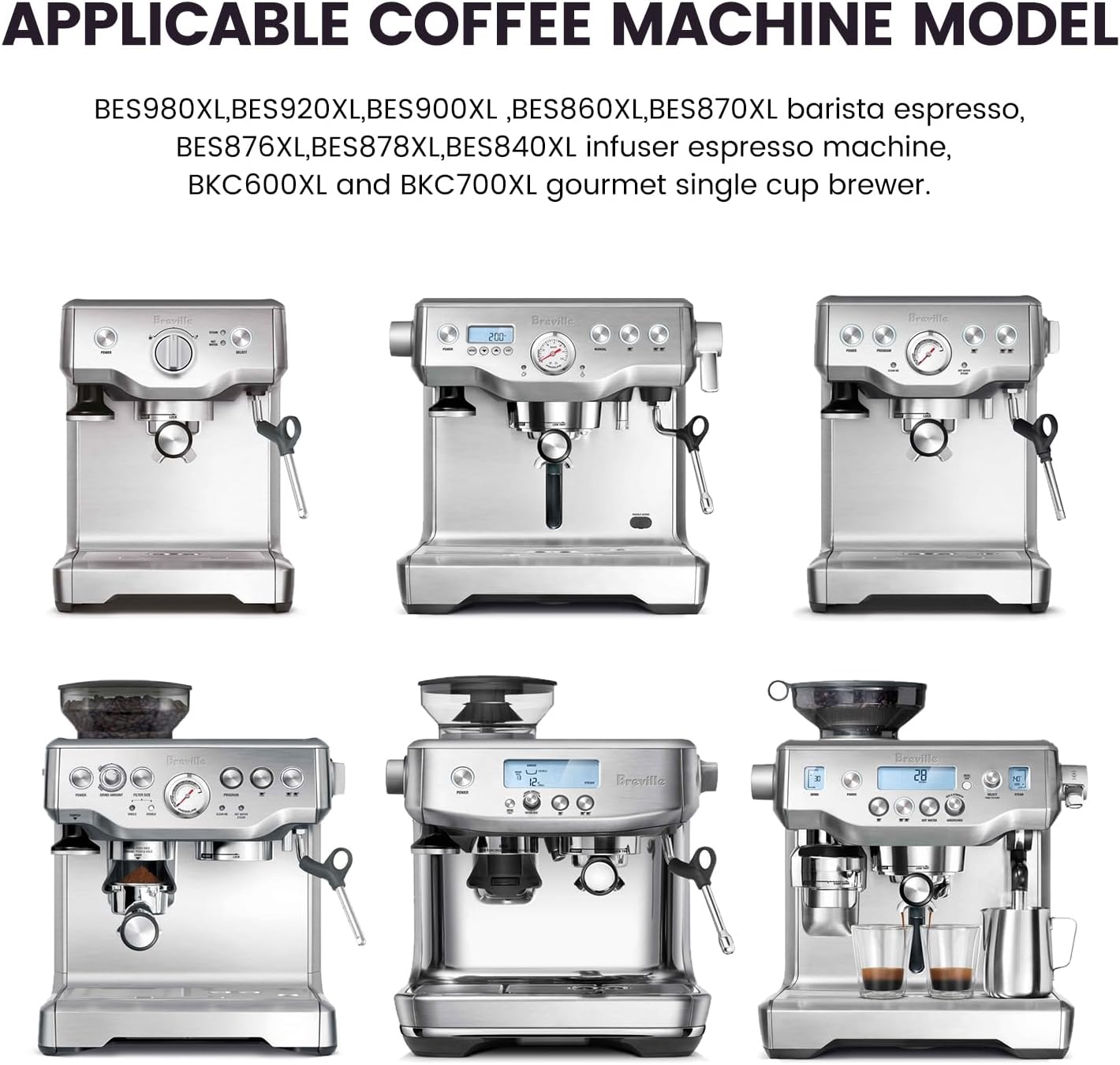 12-Pack Charcoal Water Filters Compatible with Breville BWF100 Machines, Breville Espresso Machine Water Filter Replacement