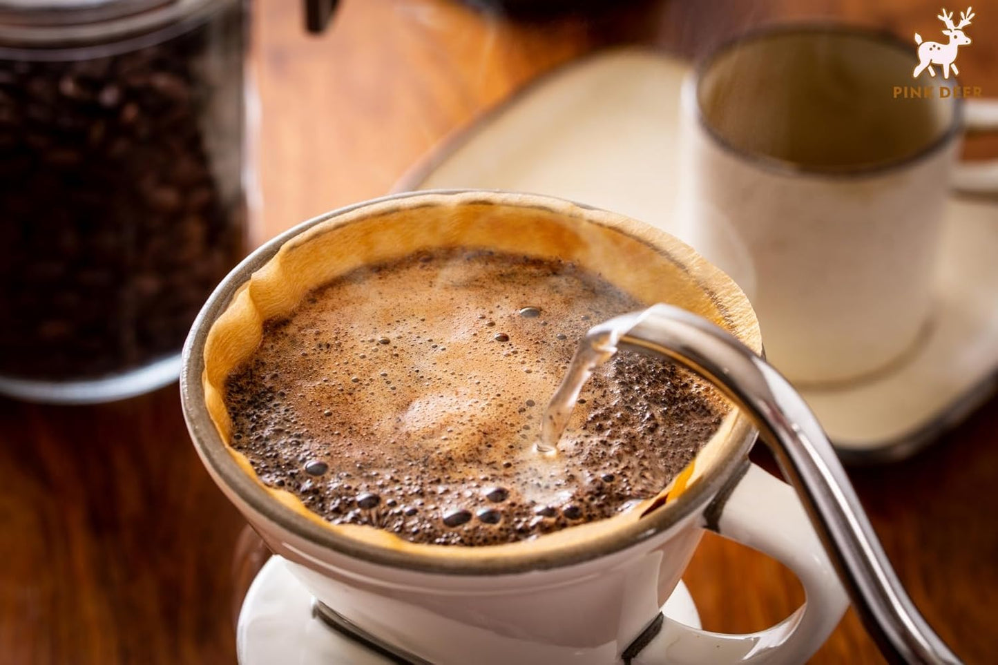 100 Count #4 Cone Coffee Filters 8-12 Cup, Natural Unbleached Paper, for Pour Over and Drip Coffee Maker