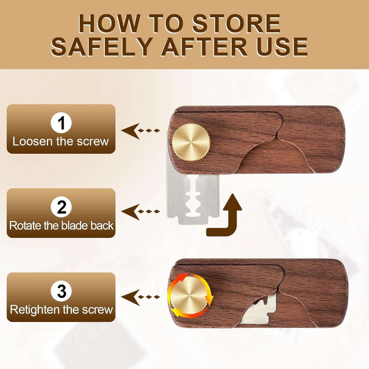 Magnetic Wooden Bread Lame Dough Scoring Tool,Hand Crafted Sourdough Lame Scoring Tool,Bread Scorer Tool for Homemade Bread Baking,Dough Scoring Bread Knife with 5 Razor Blades