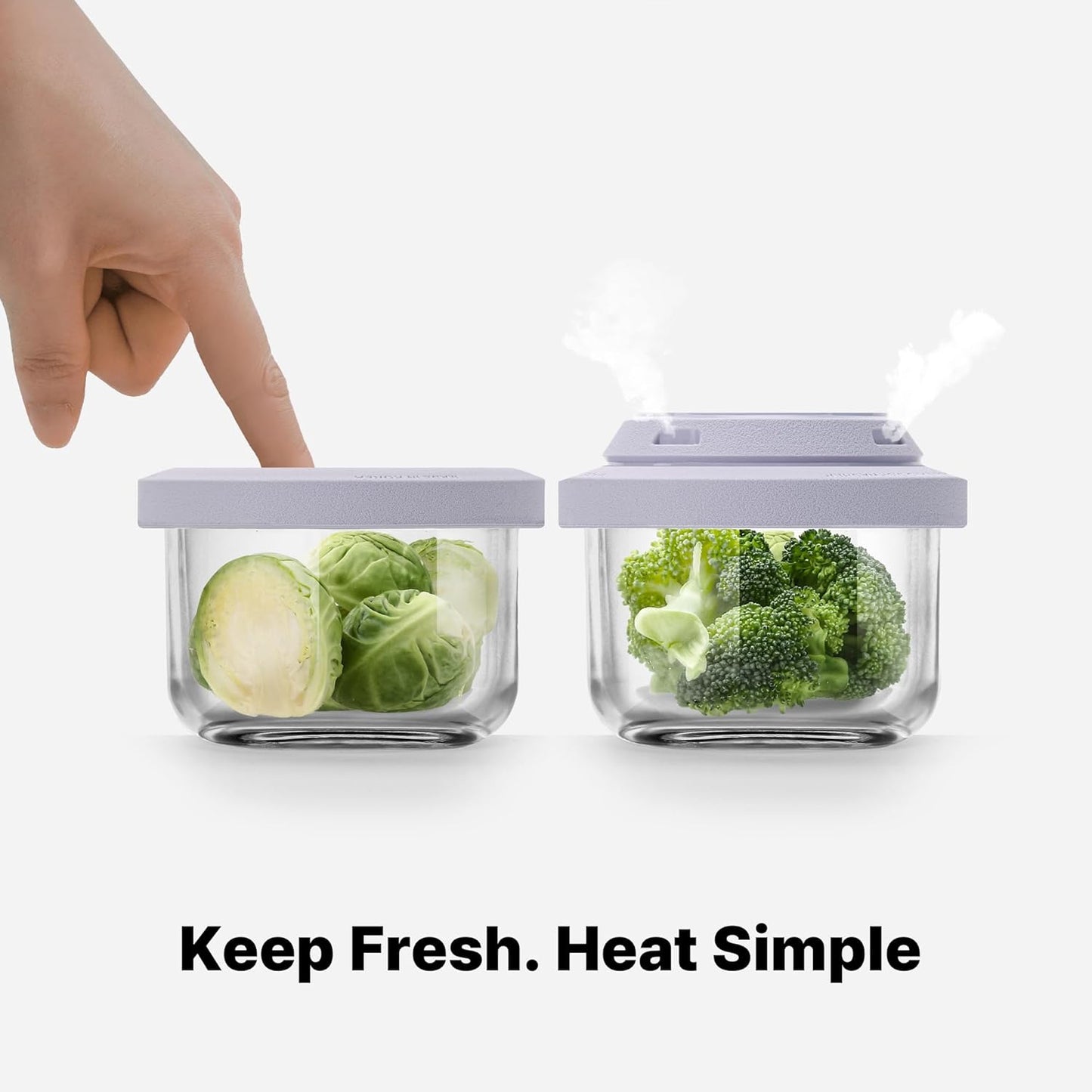 Comotomo 'Smart Vent' Food Container, Gray Set of 6