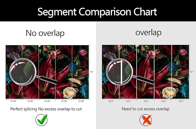 Large Dark Floral Wallpaper Colorful Spring Flowers Background Wall Mural (Not Peel and Stick)