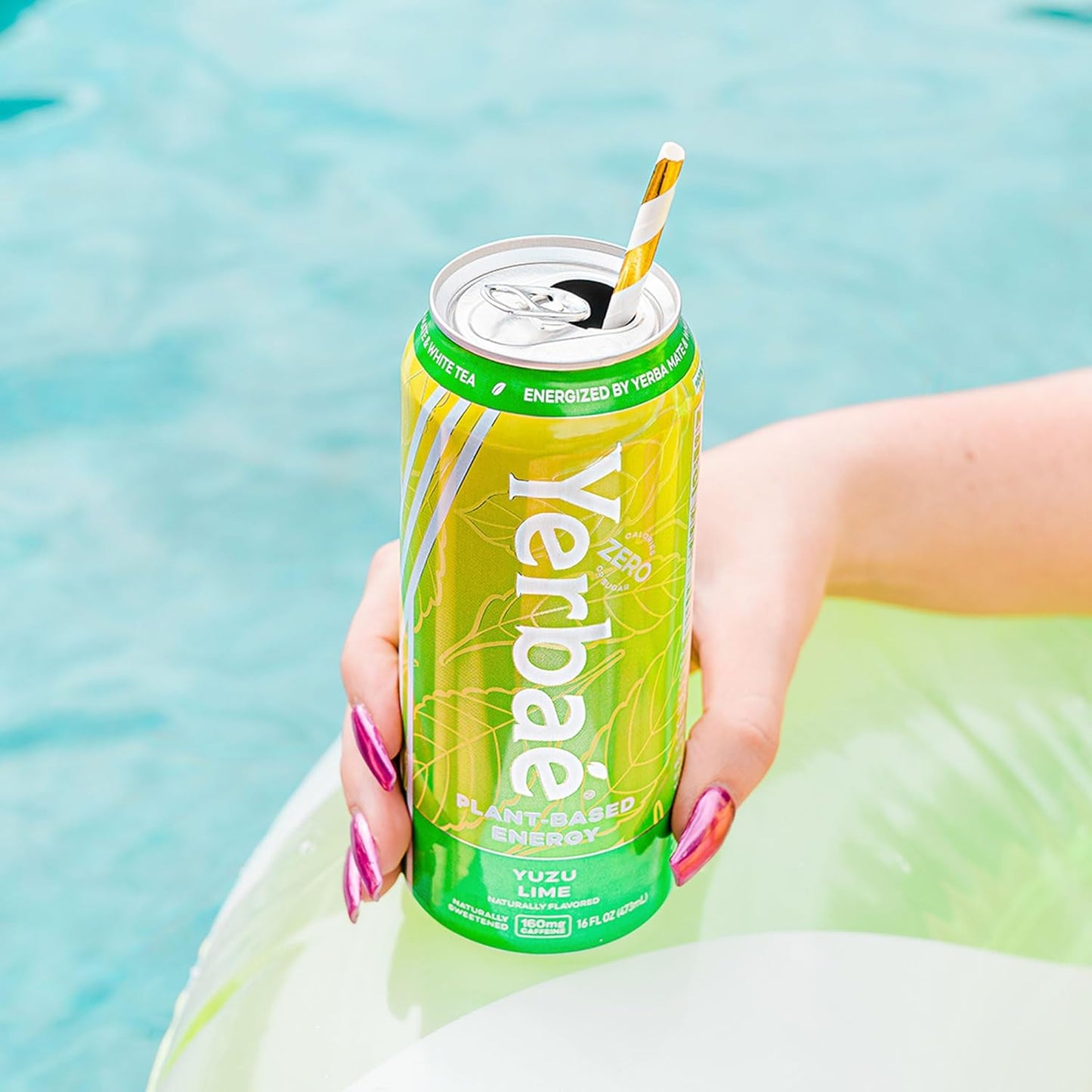 Yerbaé Energy Beverage Yuzu Lime - Lemon Lime Flavor. Energized by Yerba Mate. Naturally Caffeinated Plant-Based, Healthy Alternative to Coffee/Sugary Sodas Pack of 12, 16oz cans