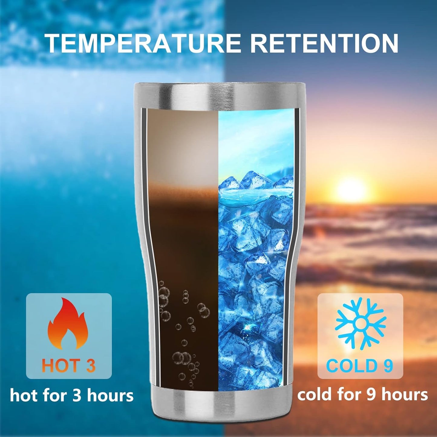 DOMICARE 20oz Tumbler with Lid Stainless Steel Tumblers Bulk, Double Wall Vacuum Insulated Coffee Travel Mug, 4 Pack Stainless Steel