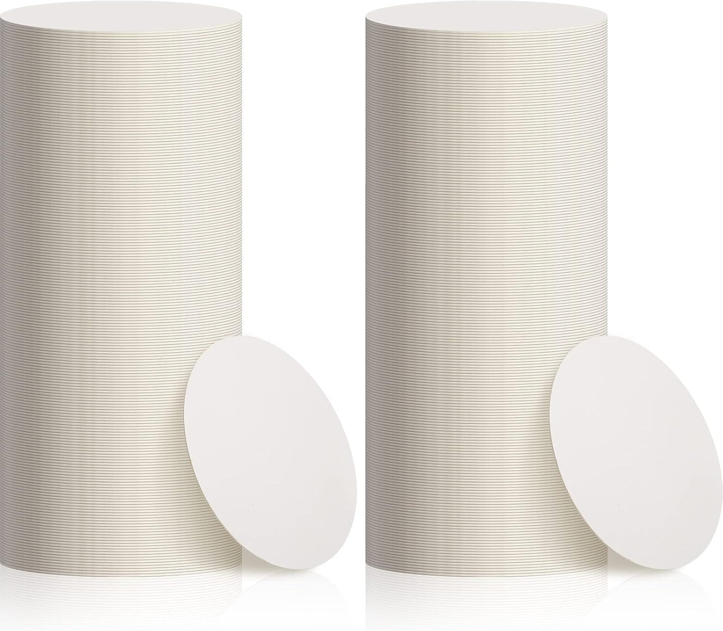 TaoBary 400 Pcs Disposable Paper Coasters Bulk 1MM, 4 Inch Round Cardboard Coasters Blank for Bar Drinks DIY Crafts Arts Wedding (White)