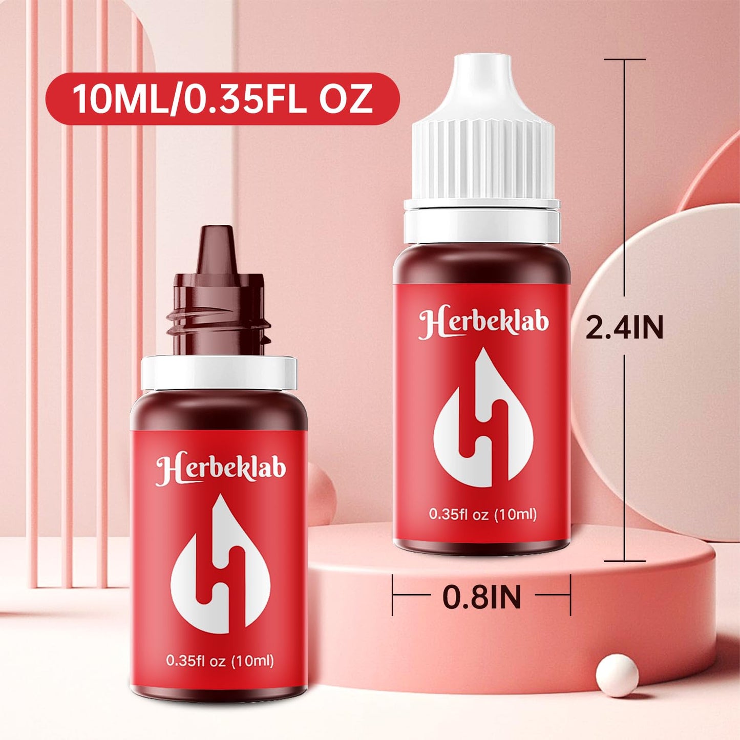 Food Coloring Liquid Food Color 24 Colors Herbeklab Water Based Food Dye Slime Coloring Dye Neon Food Coloring for Baking Icing Cake Decorating, 0.35 fl oz/bottle