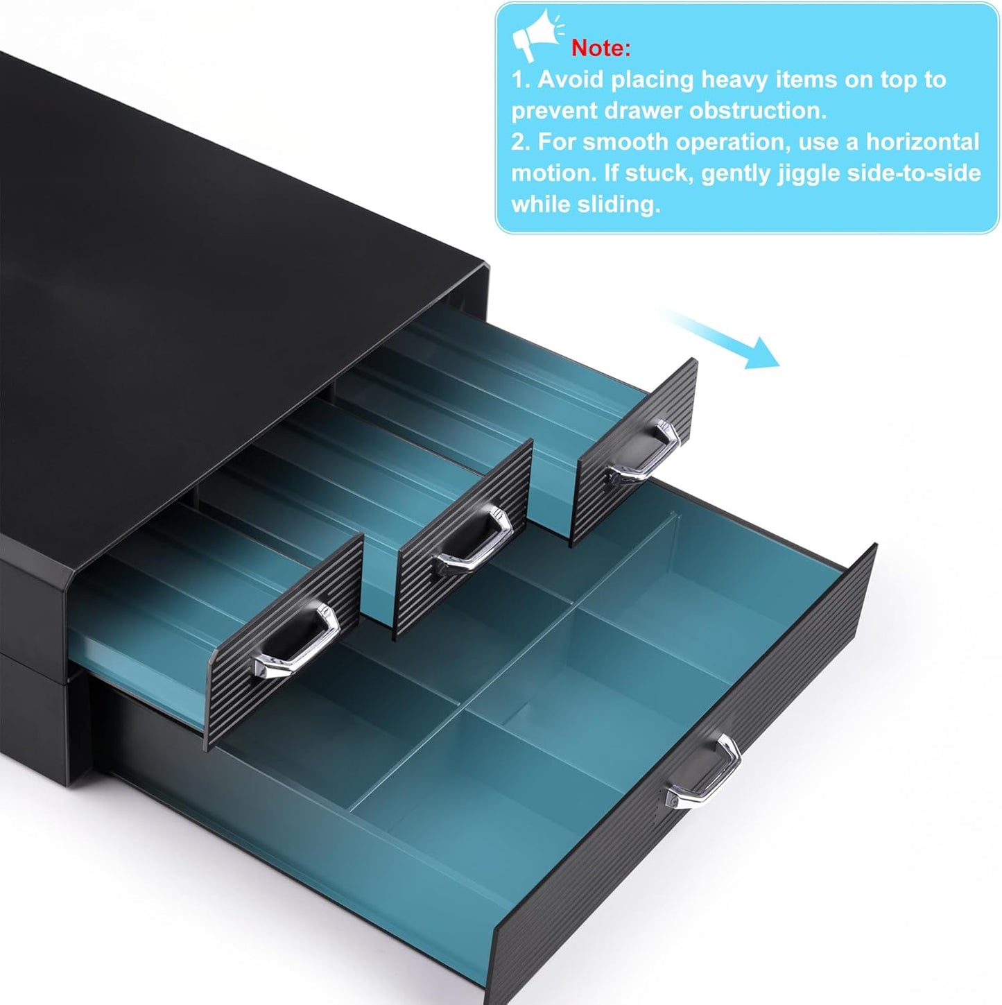 SZQINJI Coffee Pod Organizer 72/96 Pods Coffee Capsule Holder 2-Tier Coffee Pod Storage 4-Drawer Compact, Compatible with Keurig K-cup & Nespresso Capsule