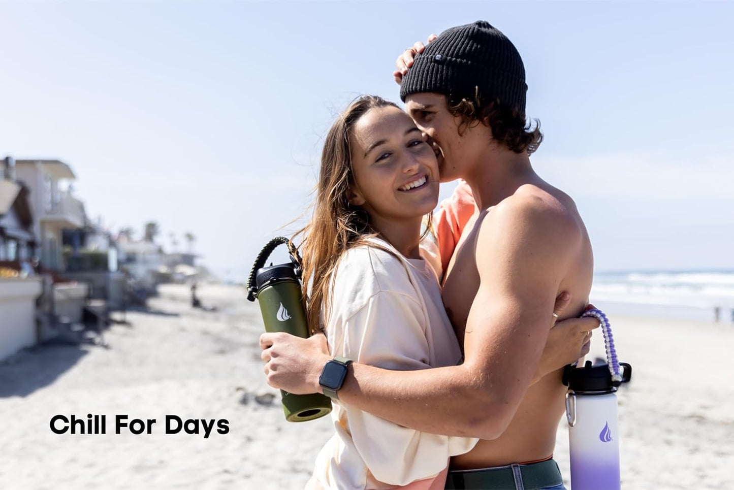 HYDRO CELL Stainless Steel Insulated Water Bottle with Straw - For Cold & Hot Drinks - Metal Vacuum Flask with Screw Cap and Modern Leakproof Sport Thermos for Adults (Army 24oz)