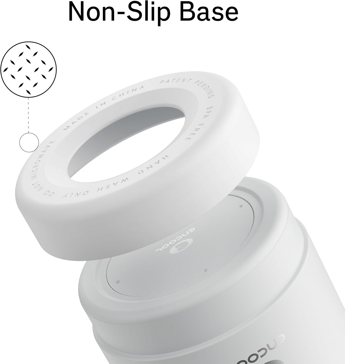 Insulated Water Bottle with Straw - Encool Stainless Steel Water Bottle, Reusable Leakproof and BPA-Free for Sports, Travel, Cold for 24 Hours, 32 oz, Snowflake