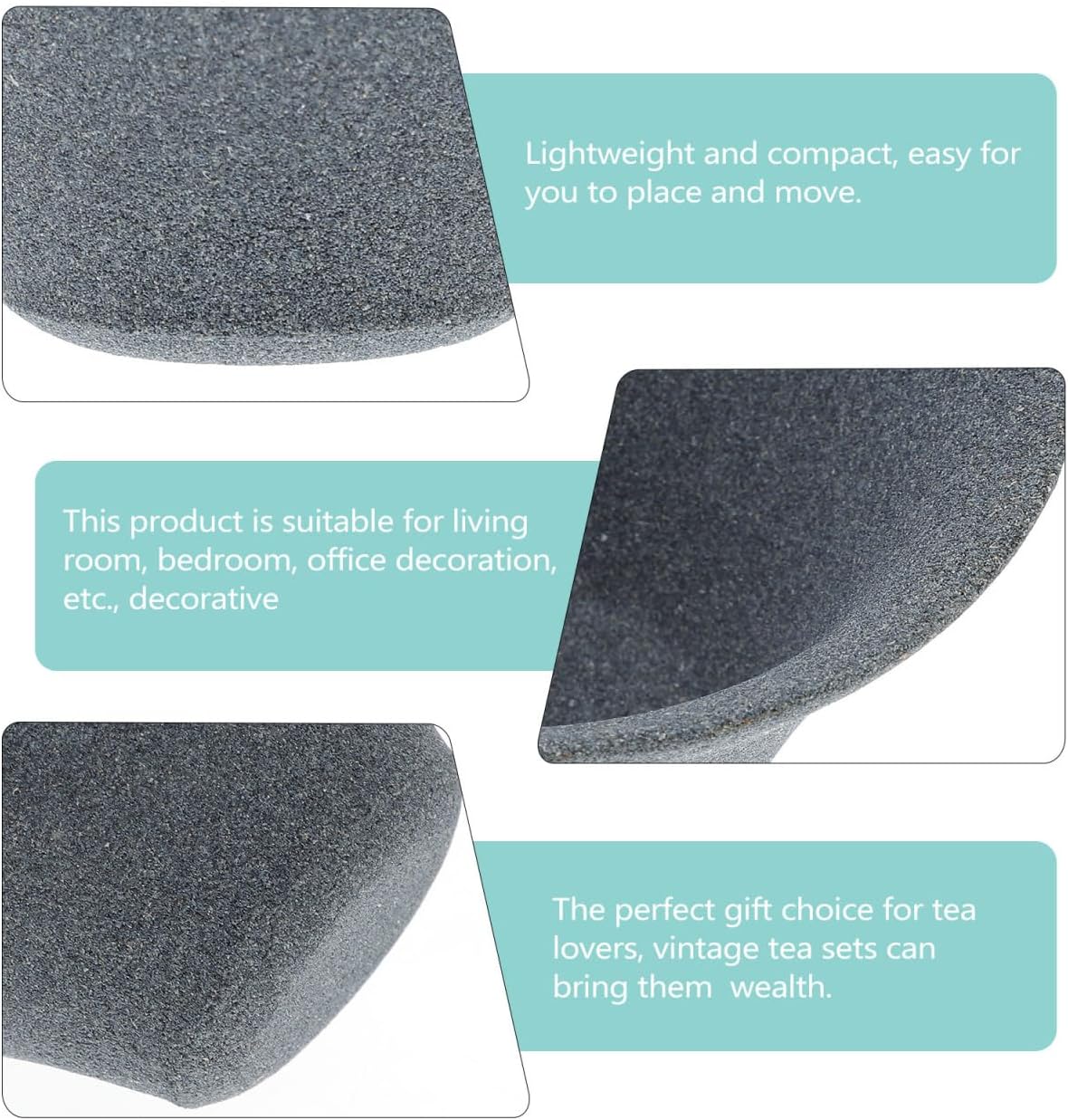 2Pcs Japanese Coffee Filters Ceramic Coffee Dripper Reusable Dripper Paperless Tea Strainer Light Grey, 4.52x4.52x2.36inch