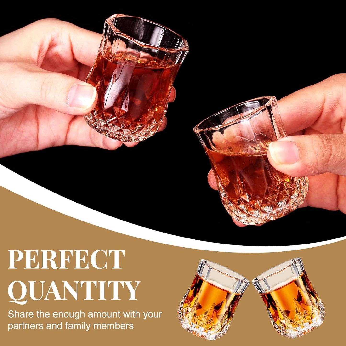 Meanplan 1.7oz Mini Shot Glasses Set Tasting Glasses Heavy Base Clear Shot cup Cute Cordial Mini Wine cups for Serving Whiskey, Wine, Juice(36 Pcs)
