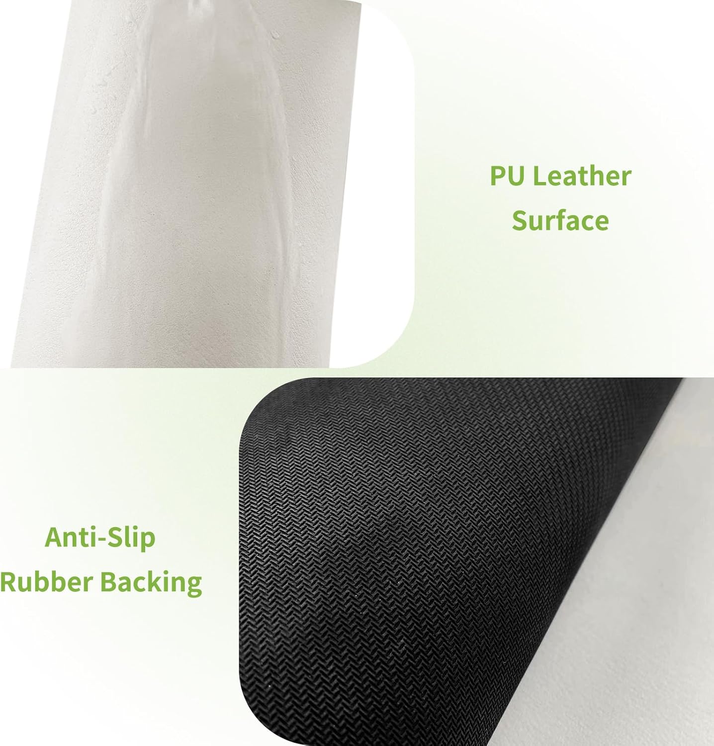 Matace Designer Coffee Bar Mat, Extra Large 17 x 31.5 Inches, Rubber Backing, Absorbent Coffee Maker Mats for Dish Drying, Kitchen Countertop, Heat Resistant, Solid White