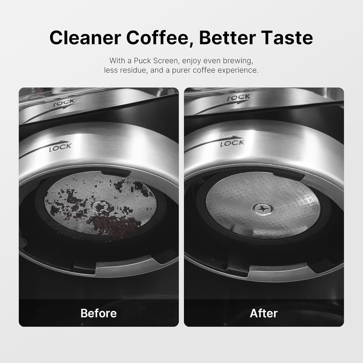 51mm Espresso Dosing Funnel and Puck Screen Kit, 304 Stainless Steel Portafilter Funnel with Espresso Puck Screen Set, Espresso Machine Accessories Compatible with 51mm Portafilter