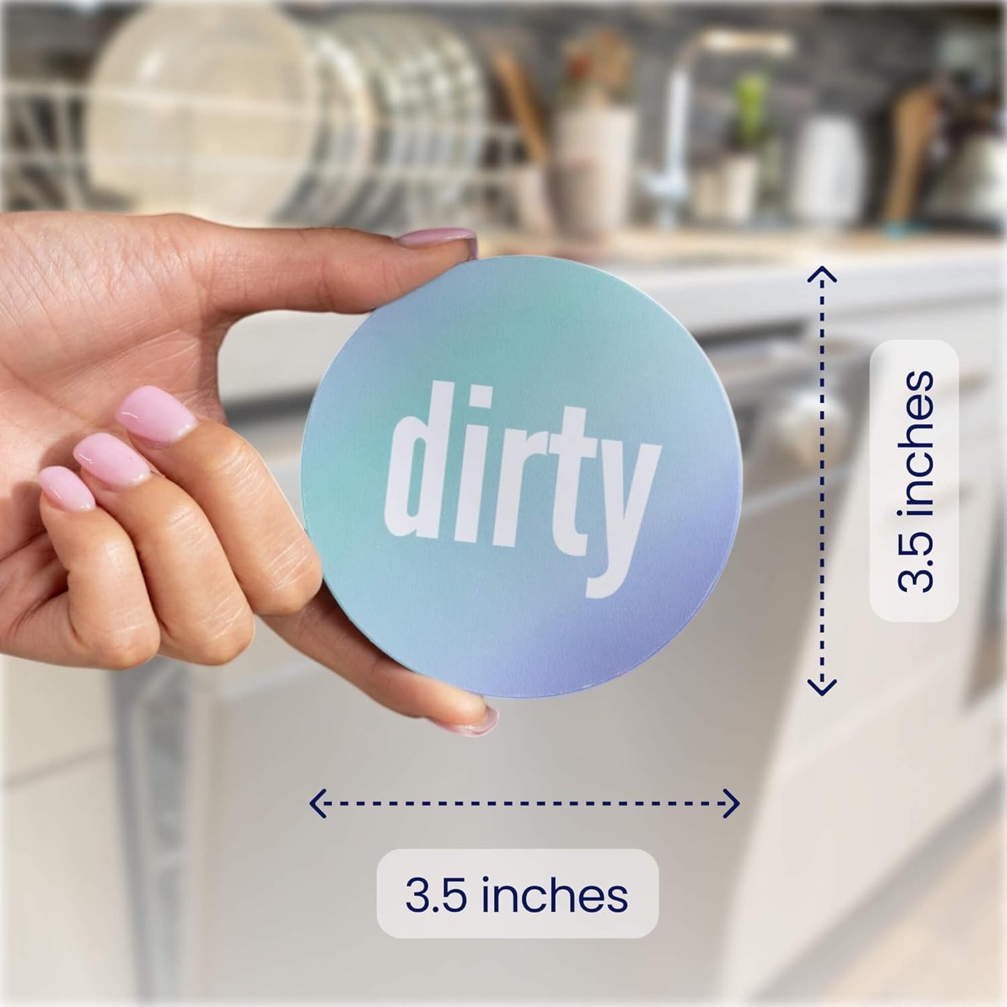 Dirty Clean Dishwasher Magnet - Essential Home Kitchen Gadget with Bold Visibility - Water Resistant & Universal Dishwasher Magnet Clean Dirty Sign for All Dish Washers