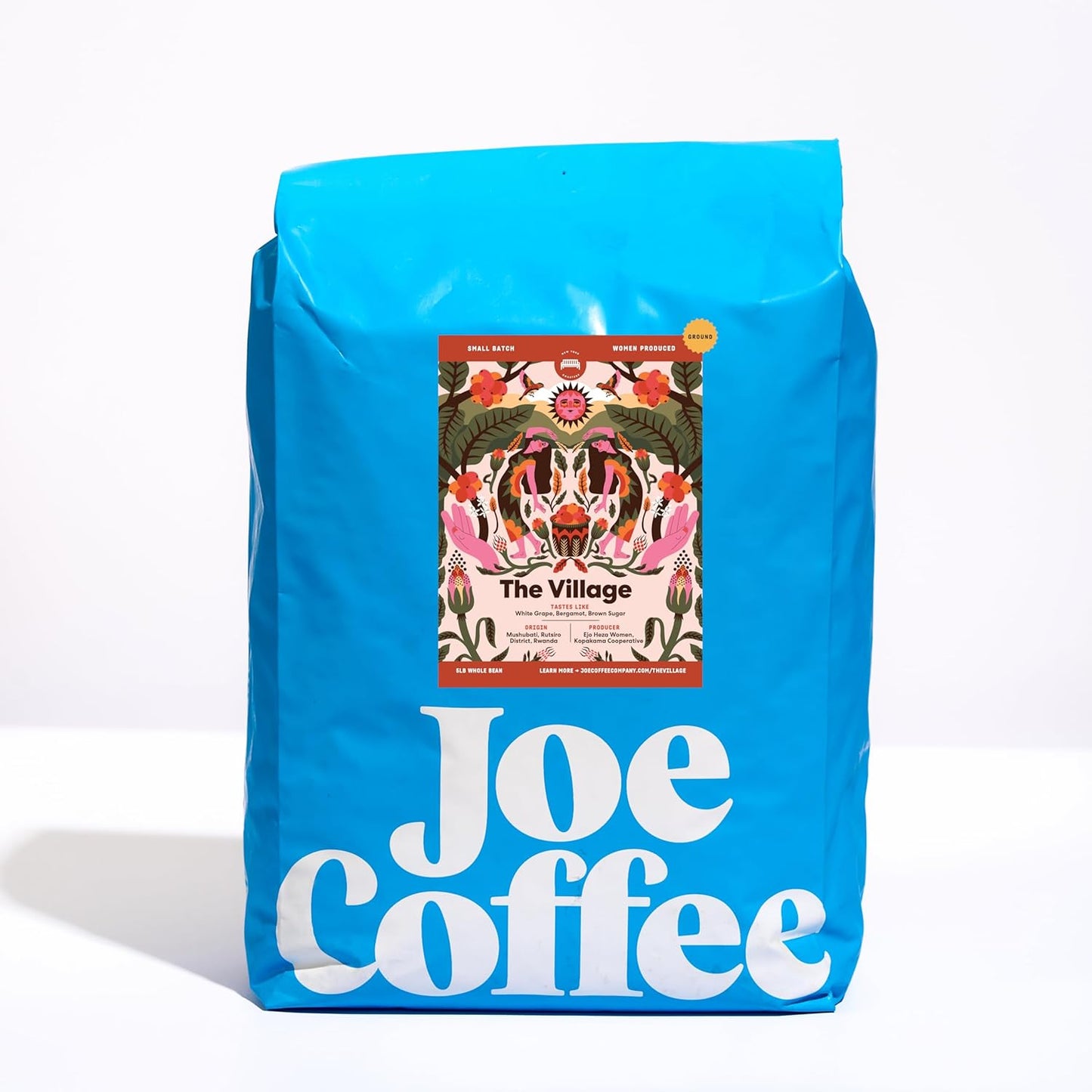 Joe Coffee Company - The Village Ground Specialty Coffee, 5 lb Bag | Women-Produced, NYC Roaster, Rainforest Alliance Certified, Kosher, Climate-Friendly