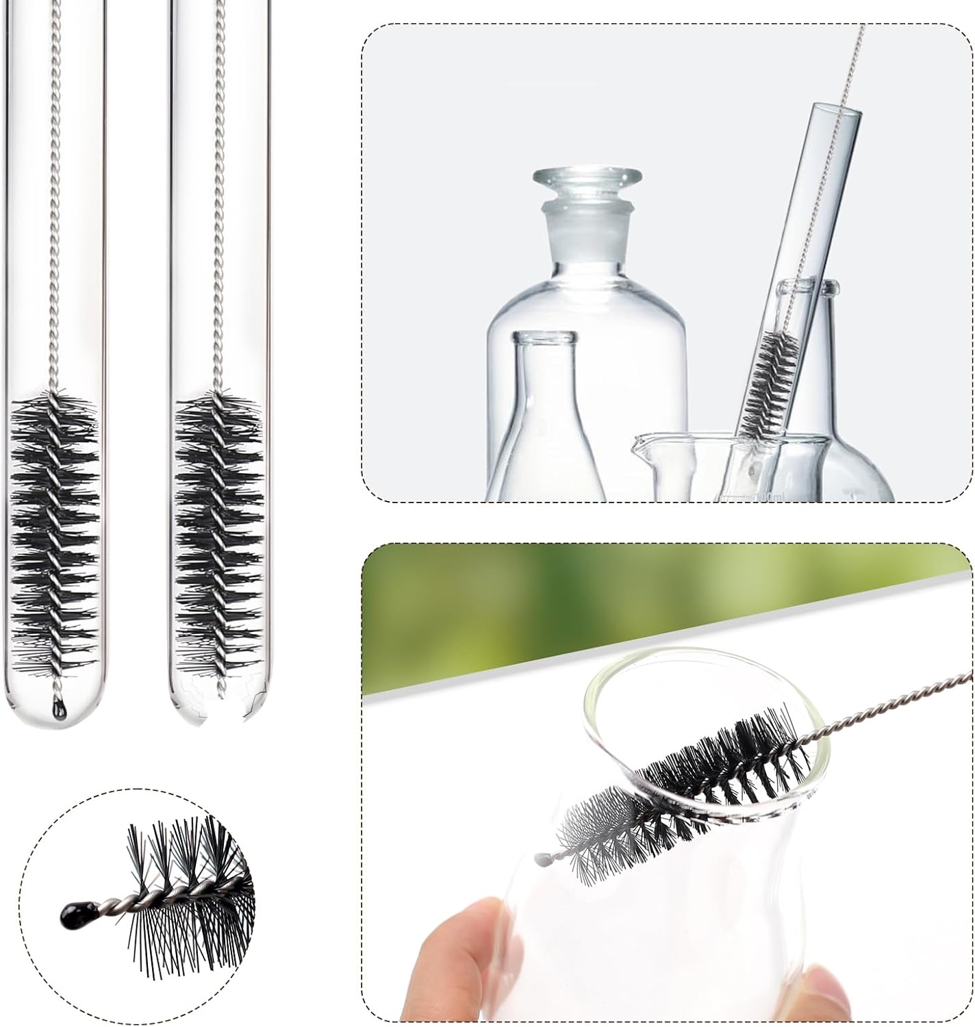 14 PCS Coffee Grinder Cleaning Brush Set Espresso Machine Cleaning Brush Kit, Multifunctional Burr Cleaner Brushes Bristle Tools for Barista Home Kitchen Commercial Use