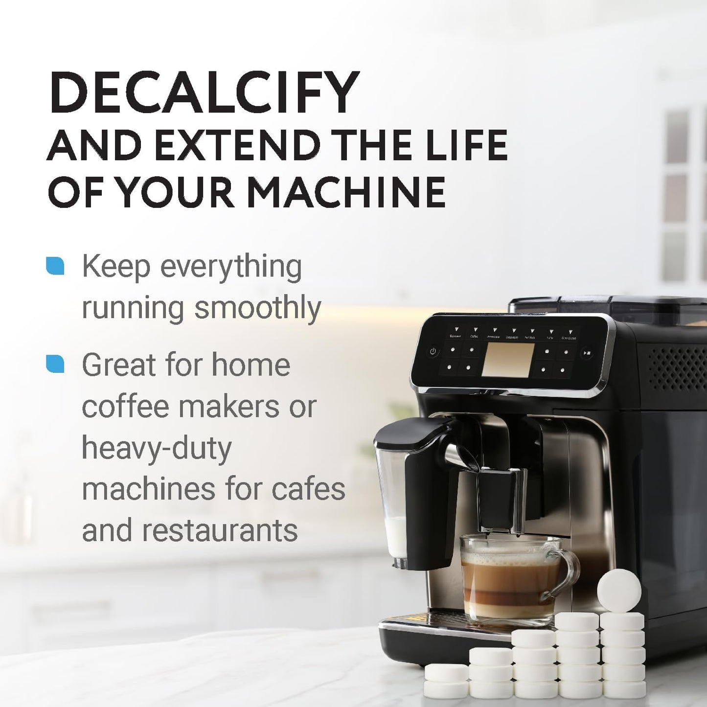 IMPRESA Descaling Tablets for Espresso Machine - Compatible with Breville, Jura & Miele Machines - 20 Pack & 4g Tablets - Remove Limescale & Mineral Build-Up