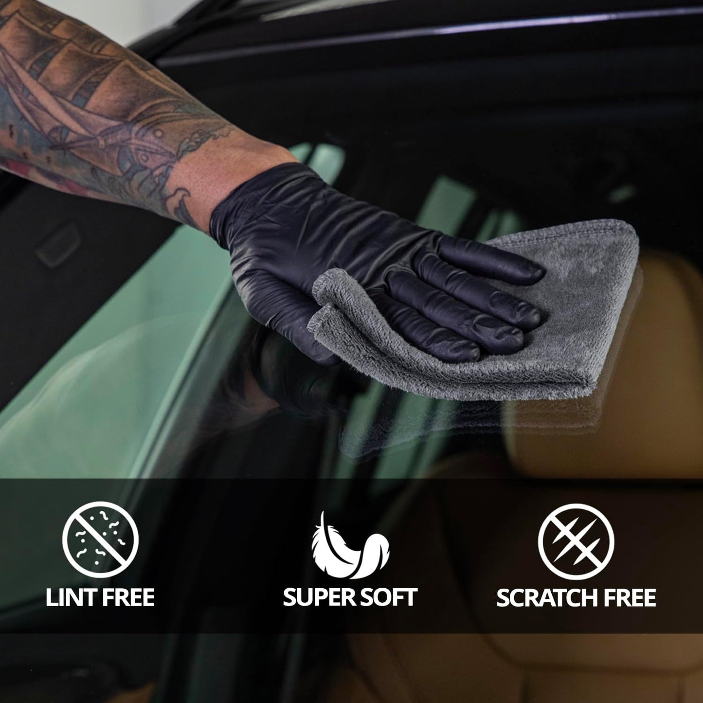 CERAKOTE Microfiber Towels (12 Pack) - Cleaning and Application Towels Durable Microfiber Material - 300 GSM Lint-Free Towel - Ideal for Cars, Home, Shop and Office Cleaning