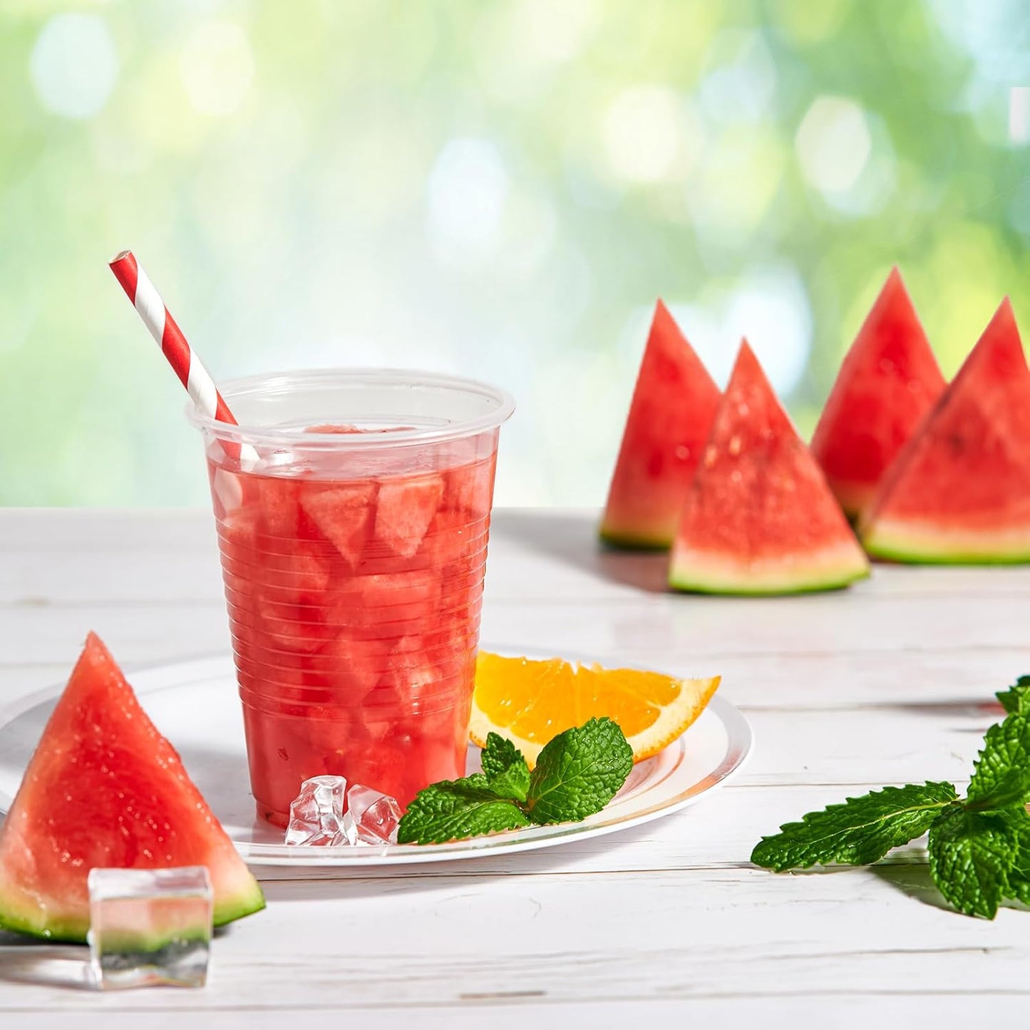 Vplus 2000 Pack 7 OZ Drinking Clear Plastic Cups, 7 Ounce Disposable Cold Water Party Dessert Bulk Cups for Business Wedding Party