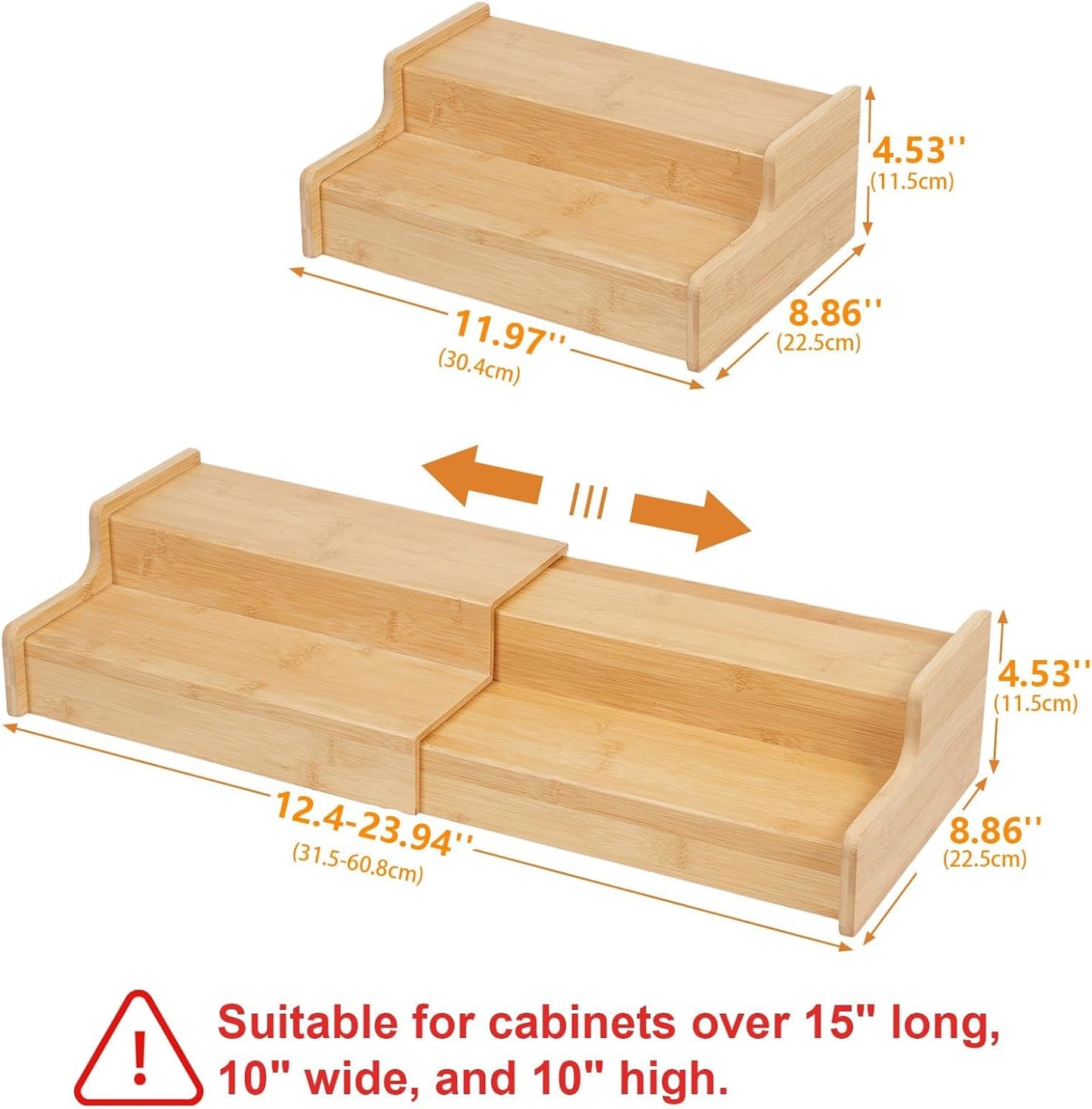 2-Tier Expandable Coffee Mug Holder, Mug Organizer for Kitchen Cabinets, Bamboo Mug Cup Rack, Multi-Functional Cup Holder Shelf, Coffee Bar Organizer, Home