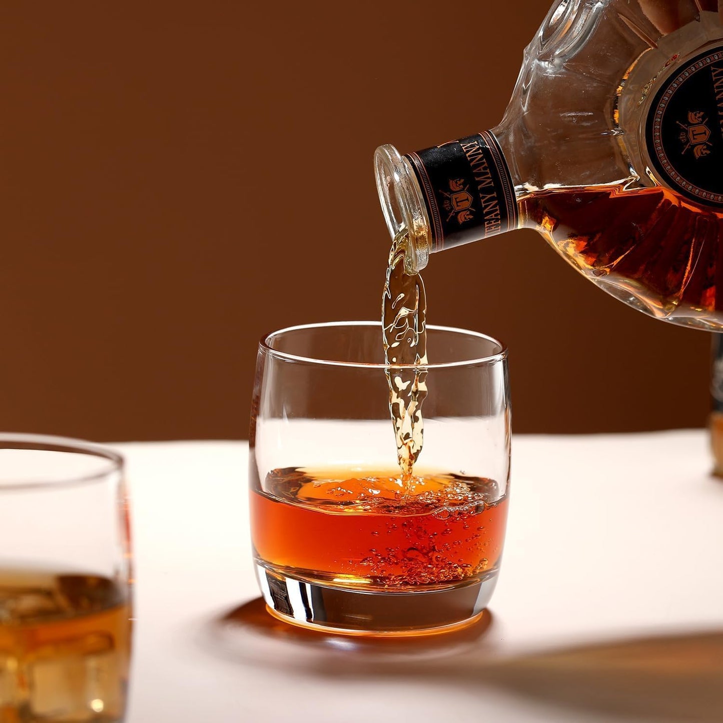 Whiskey Glasses Set of 6, Premium Crystal Bourbon Glass, 10.5 oz Drinking Glasses for Scotch, Cocktail, Whisky and Juice, Transparent Rocks Glasses, Dishwasher Safe Glassware, Gifts for Fathers