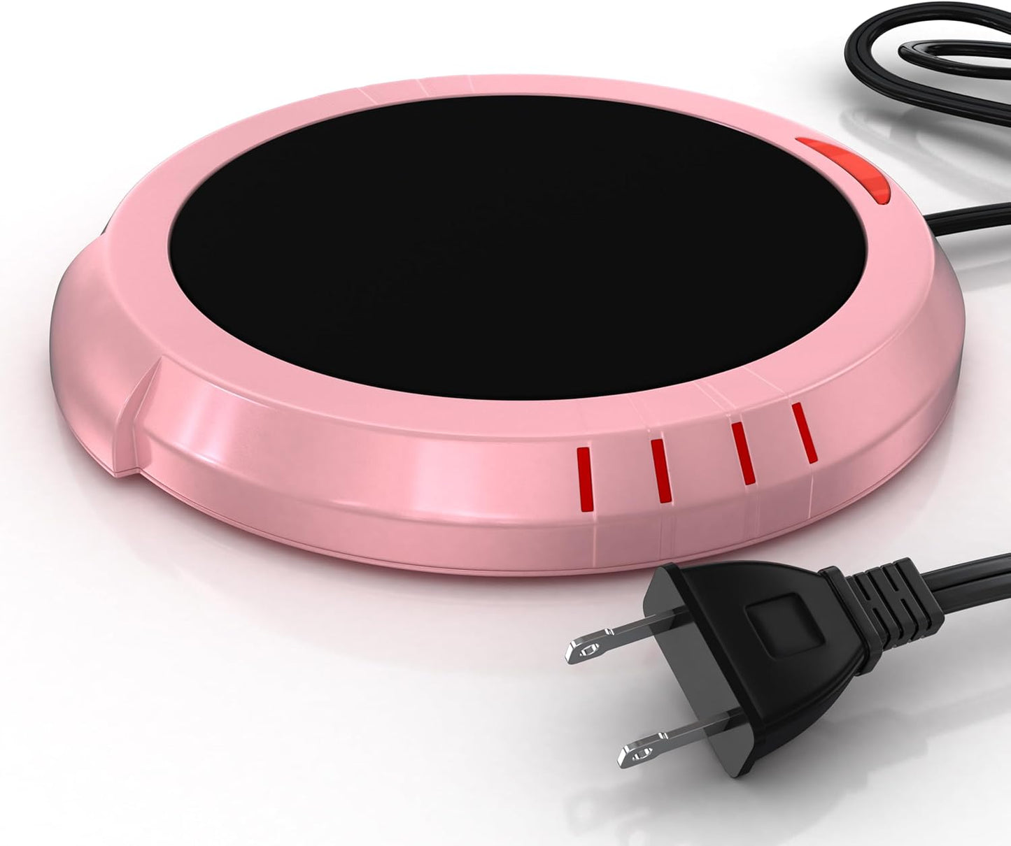 Large Candle Warmer Plate Safely Releases Scents Without a Flame - Used as Candle Jar Warmer, Coffee Warmer, Mug Warmer, Cup Warmer, Tea Warmer Desk in Your Home & Office, 1 Pack, Pink