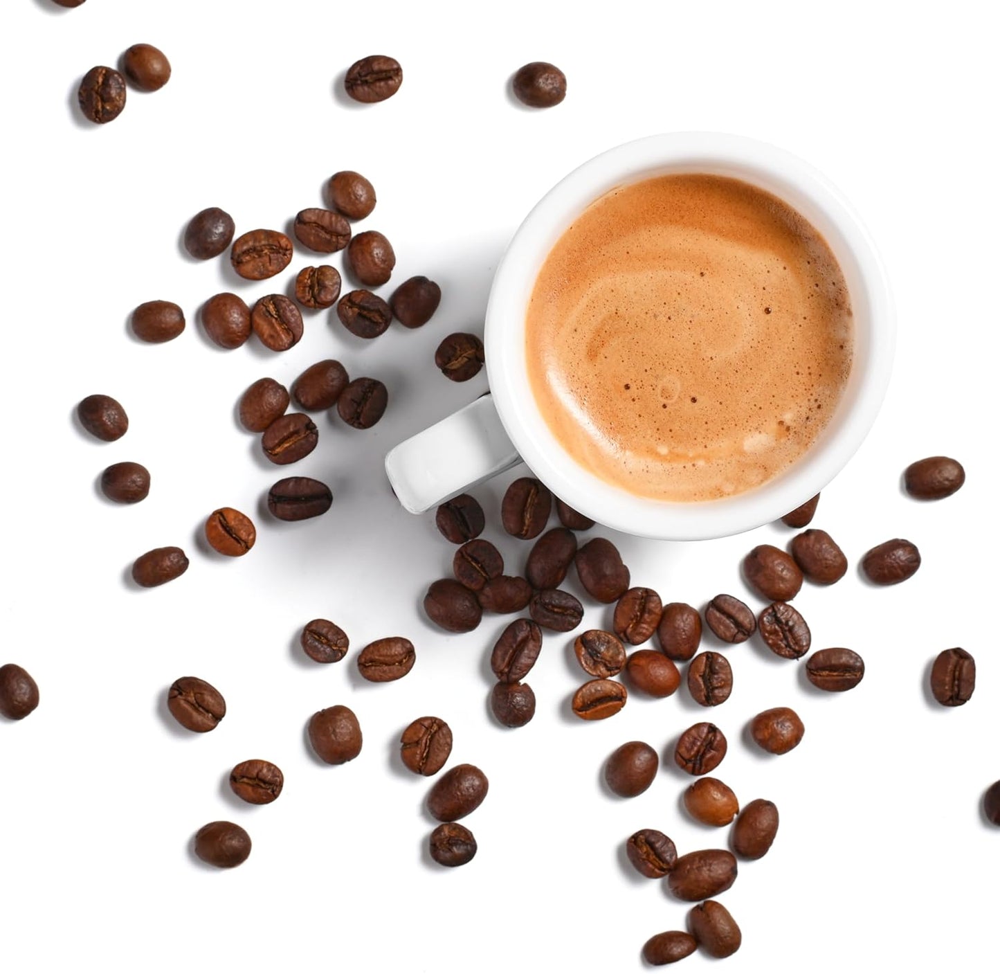 2.5 oz / 75 ml Pure White Ceramic Espresso Cups, Set of 2, Demitasse Espresso Mugs, SSE-114-16