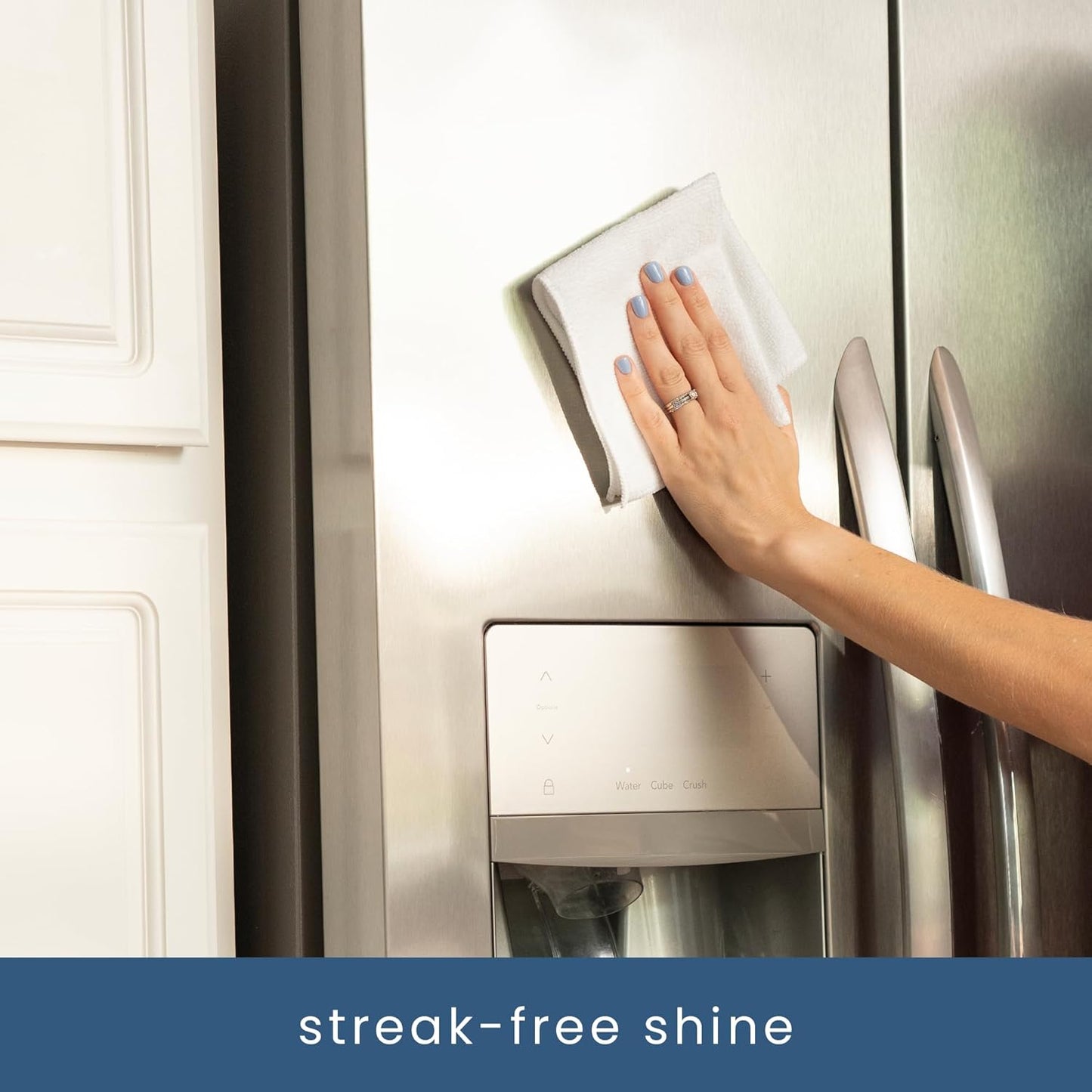 S&T INC. 50 Pack Microfiber Cleaning Cloth, Bulk Towels for Home, Reusable Microfiber Towels for Cars, Cleaning Rags, White, 11.5 Inches x 11.5 Inches, 50 Count