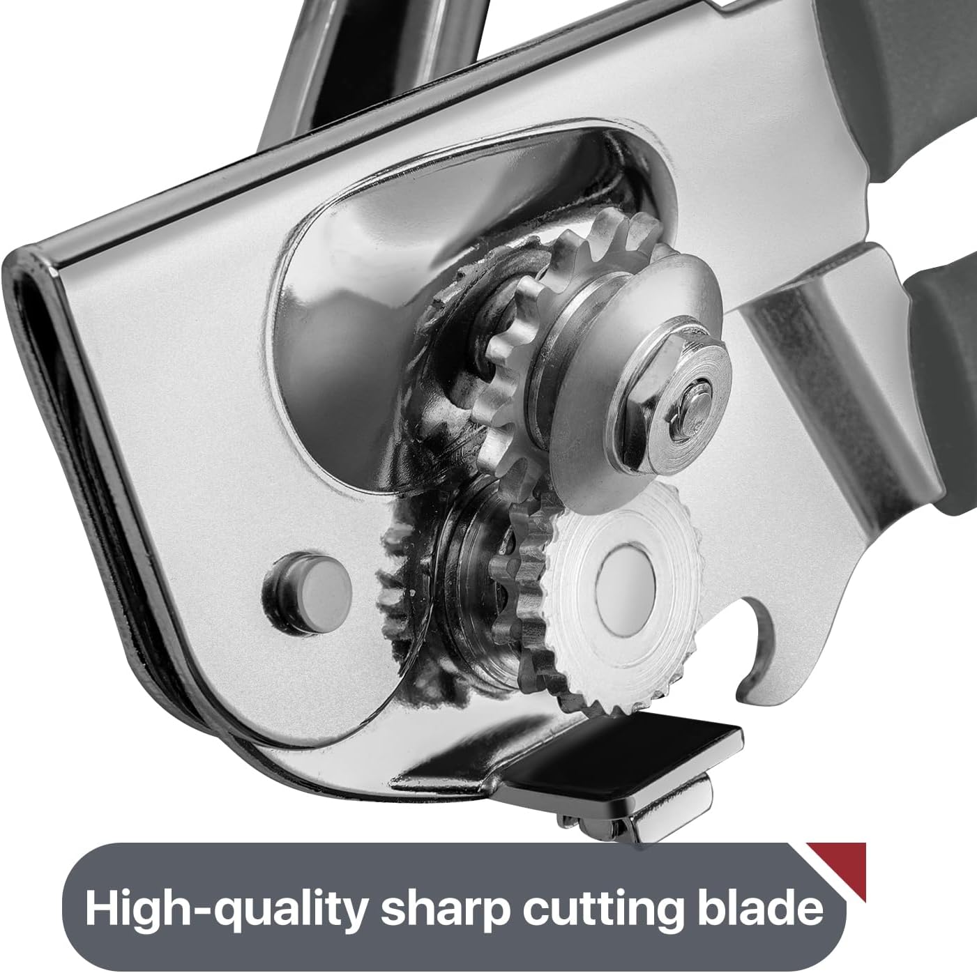 Commercial Can Opener, UHIYEE Hand Crank Can Opener Manual Heavy Duty with Comfortable Extra-long Handles, Oversized Knob, Large Handheld Can Open Easy for Big Cans, Gray