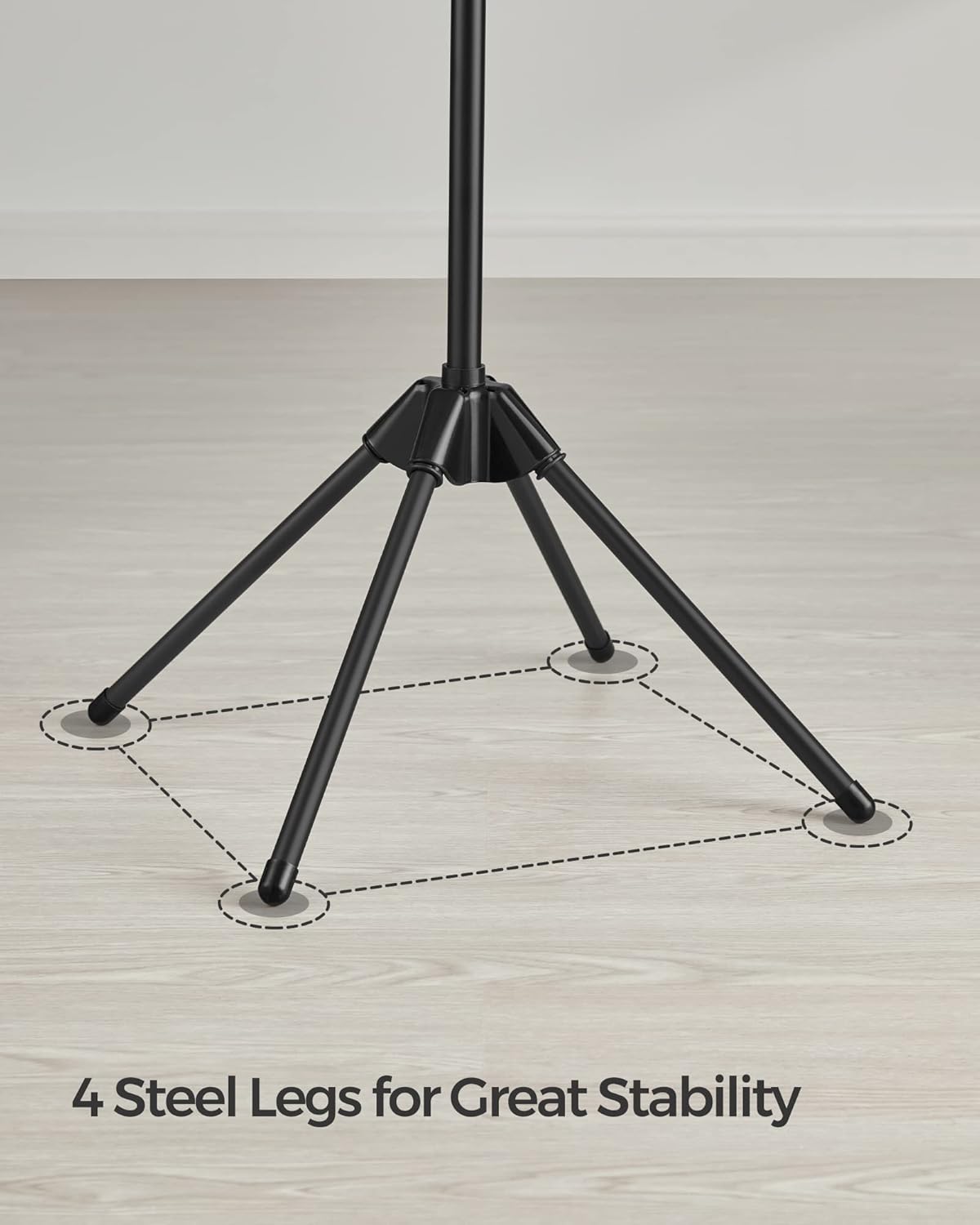 SONGMICS 2-Tier Clothes Drying Rack, 72-Inch Folding Laundry Drying Rack with 3 Rotatable Arms for Hangers, 24 Clips, Stainless Steel, for 27 Pieces of Clothes, Black ULLR512B01