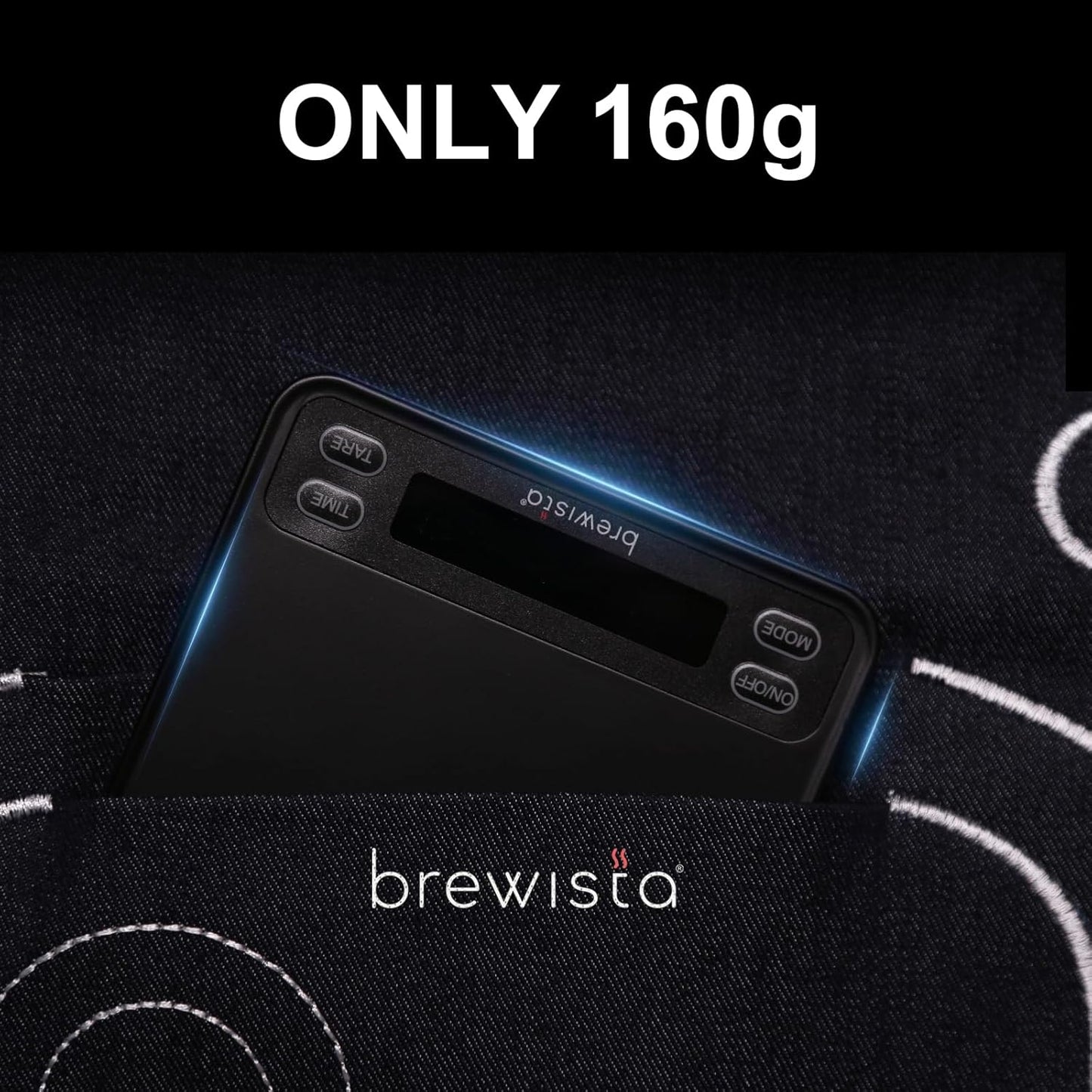Brewista Smart Coffee Scale III with Timer, 2kg/0.1g High Precision Scale for Espresso and Pour-Over Coffee, Portable Mini Digital Kitchen Scale with Automatic Timing, Rechargeable, 5 Modes