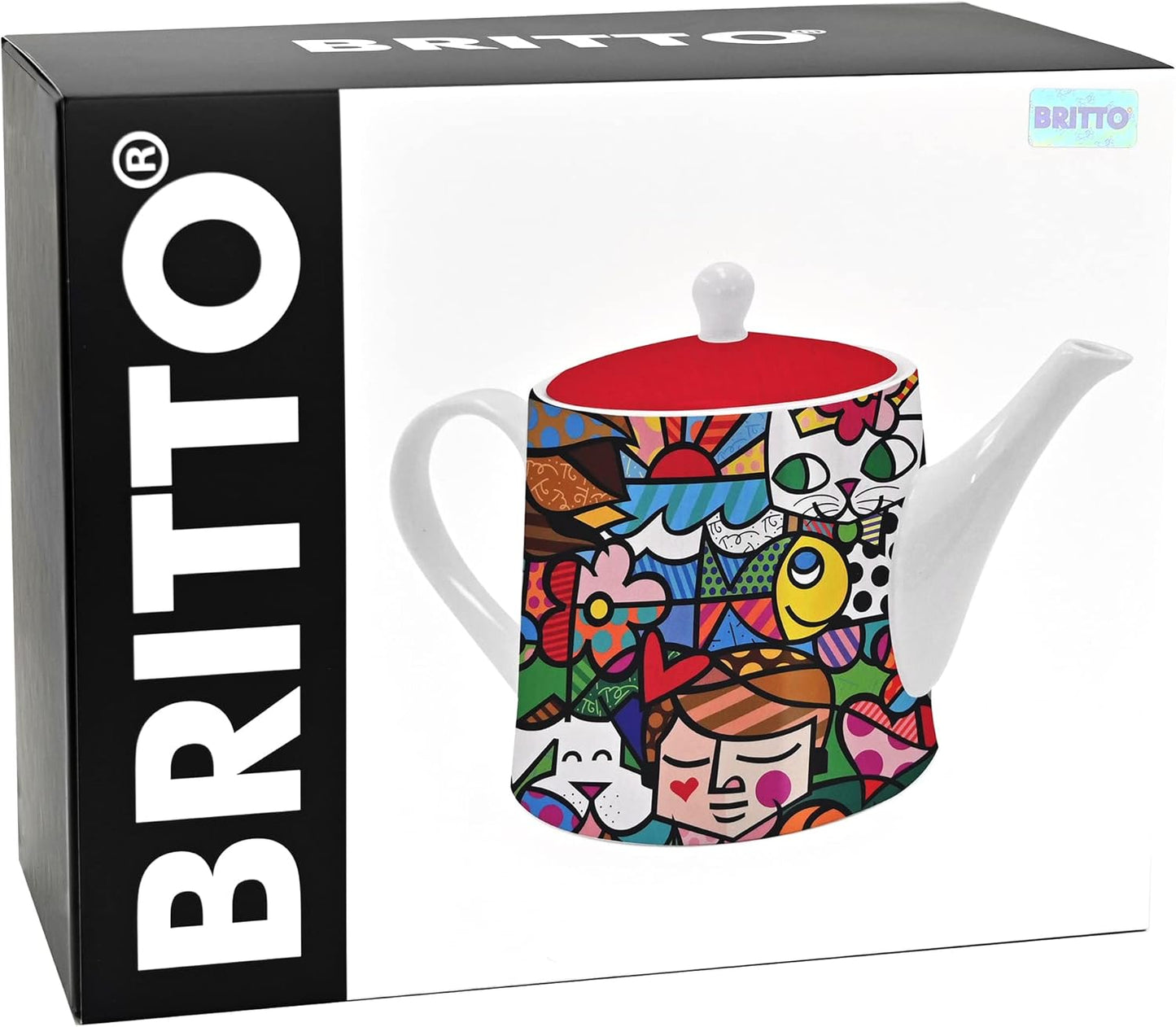 Britto Romero Bone China Coffee & Tea Pot, 28.7 oz, Nature in Harmony
