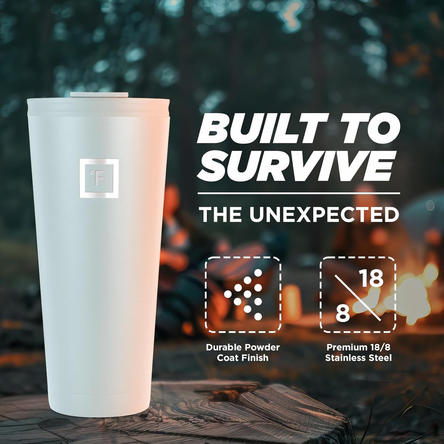 IRON °FLASK Classic Tumbler - Vacuum Insulated Stainless Steel Water Bottle, Double Walled, Drinking Cup, Insulated Travel Mug (Morning Mist, 32 oz Solid Lid)