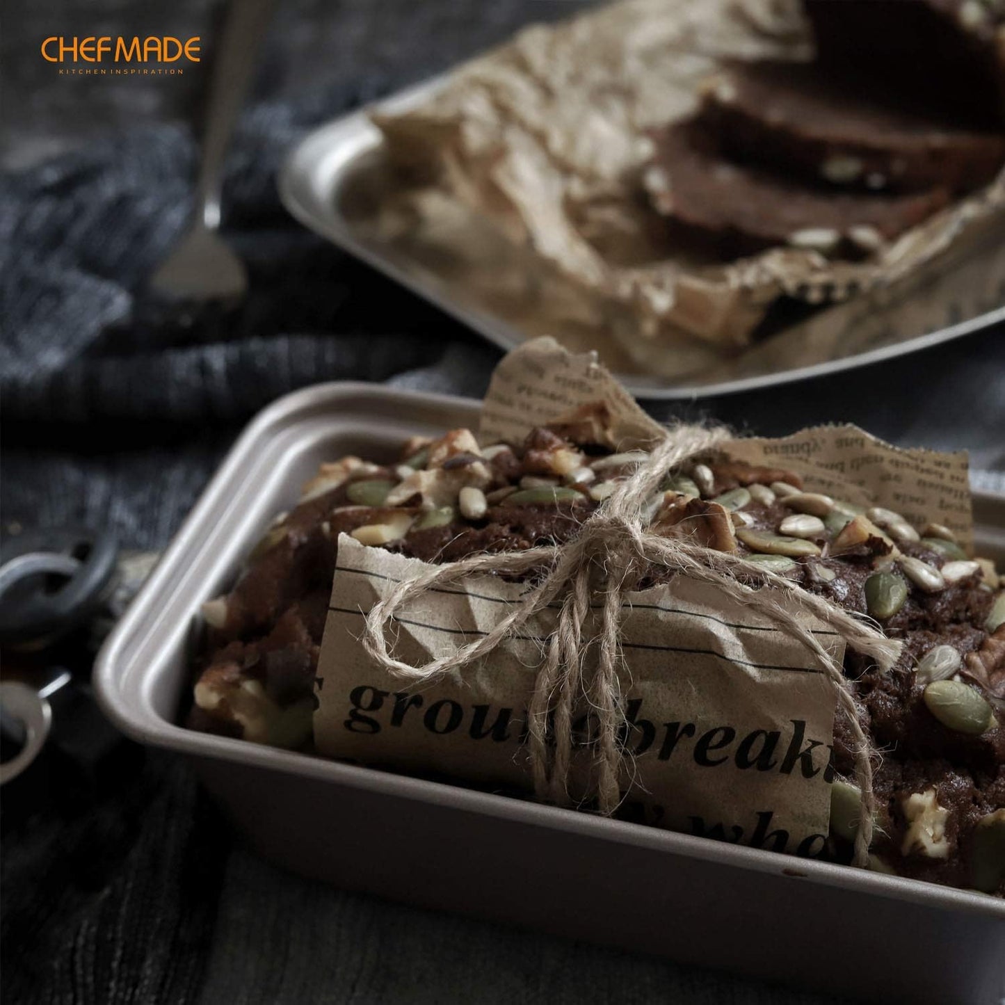 CHEFMADE Mini Loaf Pan Set, 5.5-Inch 4Pcs Non-Stick Rectangle Bread and Cake Bakeware for Oven and Instant Pot Baking (Champagne Gold)