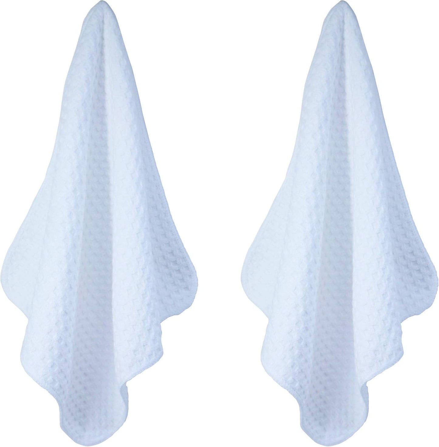 POLYTE Ultra Premium Microfiber Kitchen Dish Cloth Waffle Weave, 8 Pack (12x12 in, White)