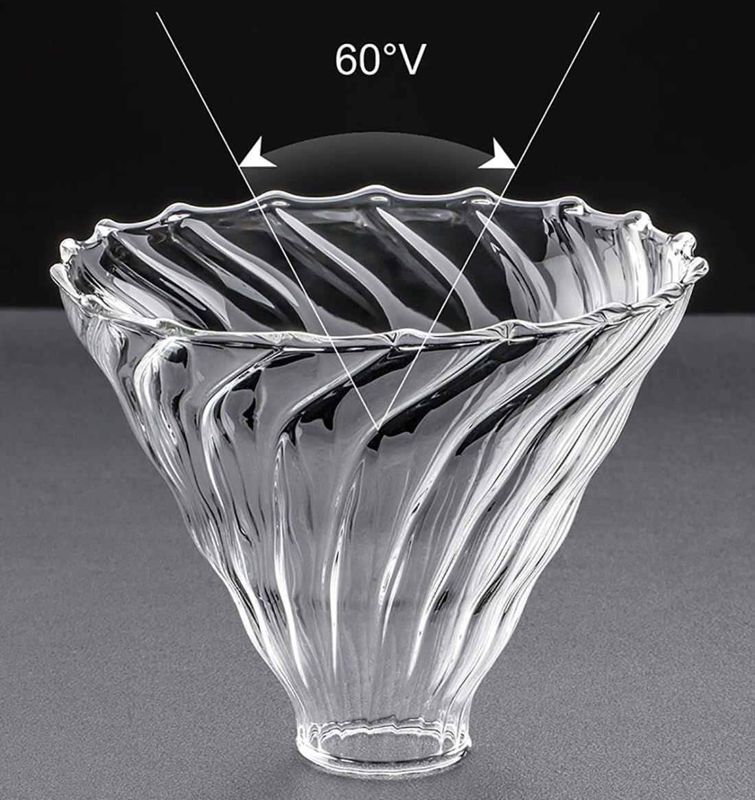 Pour Over Coffee Maker - 20 OZ /600ML Coffee Server with Glass Coffee Dripper, Stylish and Elegant 2 IN 1 Dripper Coffee Maker Kit Coffee Maker for Home or Office, 1-5 CUPS