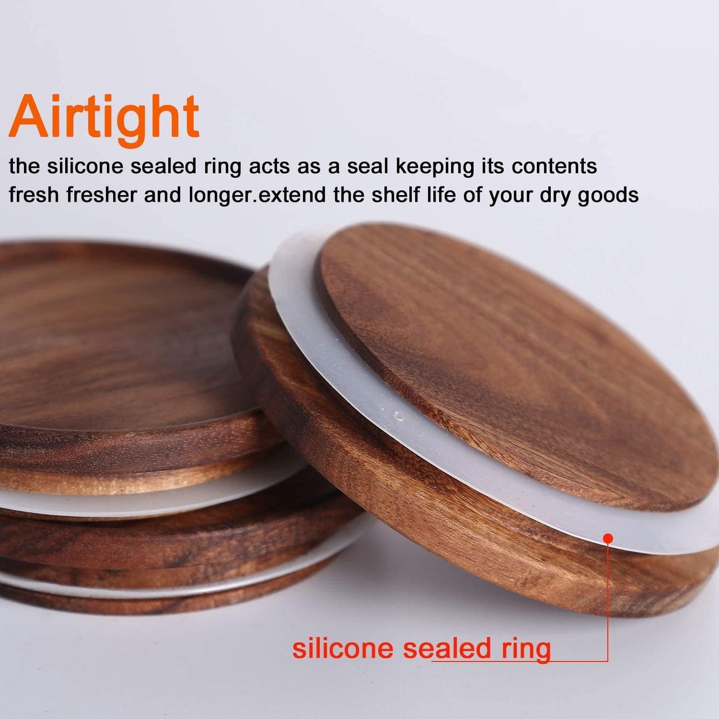 KKC HOME ACCENTS Airtight Glass Loose Tea Storage Container For Loose Leaf Tea,Ground Coffee,Glass Storage Jar with Airtight Acacia Wood Lids,Sealed Jars,25 Fl oz