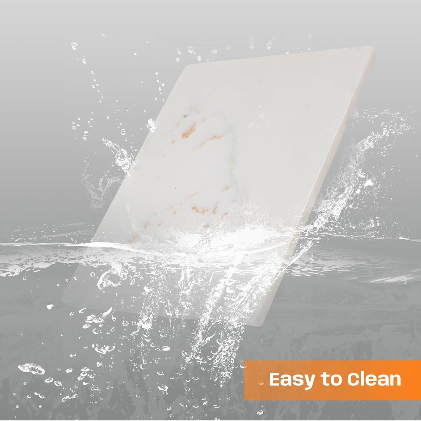 Marble Cutting Board, Large Marble Slab Pastry Board With Non-Slip Feet For Baking, Cheese, Charcuterie, Chocolate, 16x20 Inch