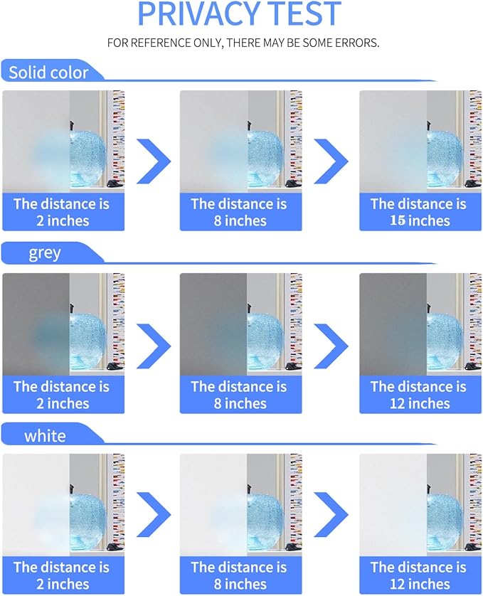 Window Privacy Film with Installation Tools, Static Cling, Anti UV, Heat Control, Ideal for Home Shower Office Glass Door (White Frosted【Glue-Free】, 45.2X78.7Inch)