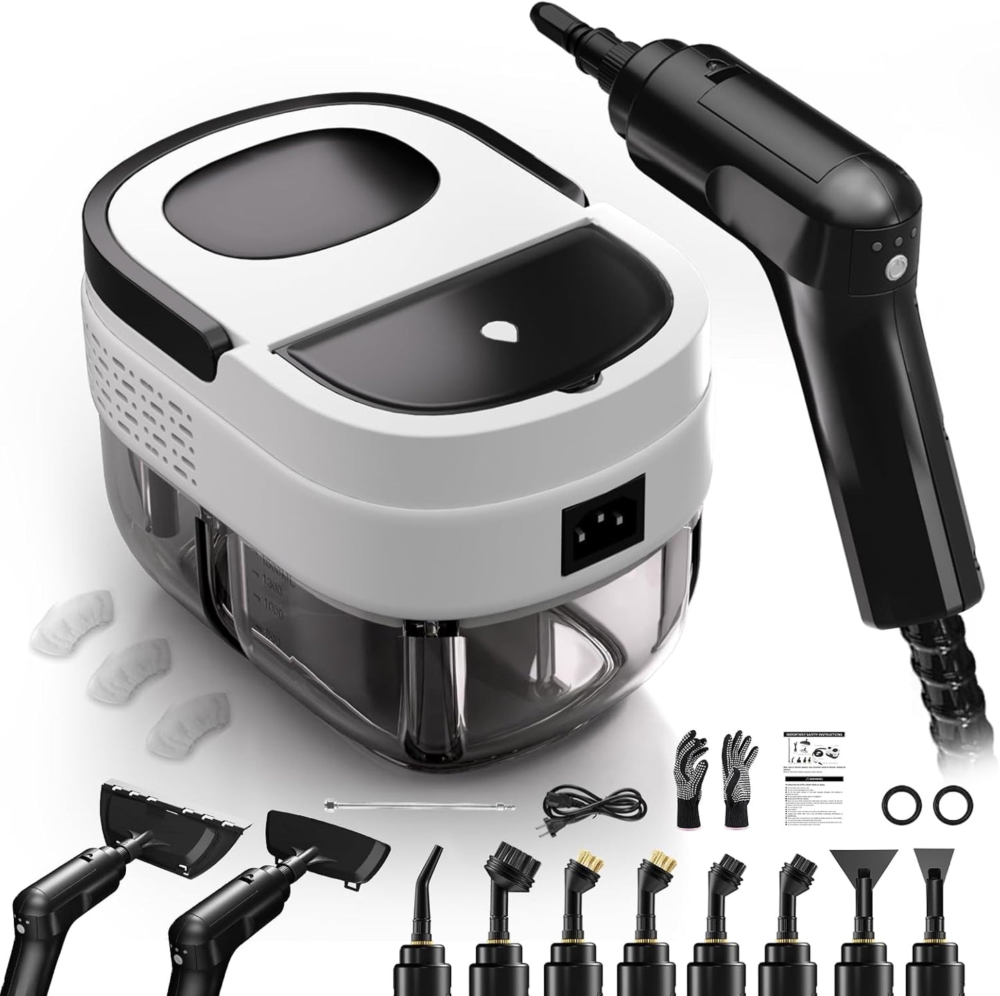 Steam Cleaner for Home, Steam Cleaner 2500w, High Pressure Steamer for Cleaning, 1.6L Water Tank, 3 Level Steam Control, High Heat Handheld Steamer for Kitchen, Bathroom, Upholstery, Car, Furnitur