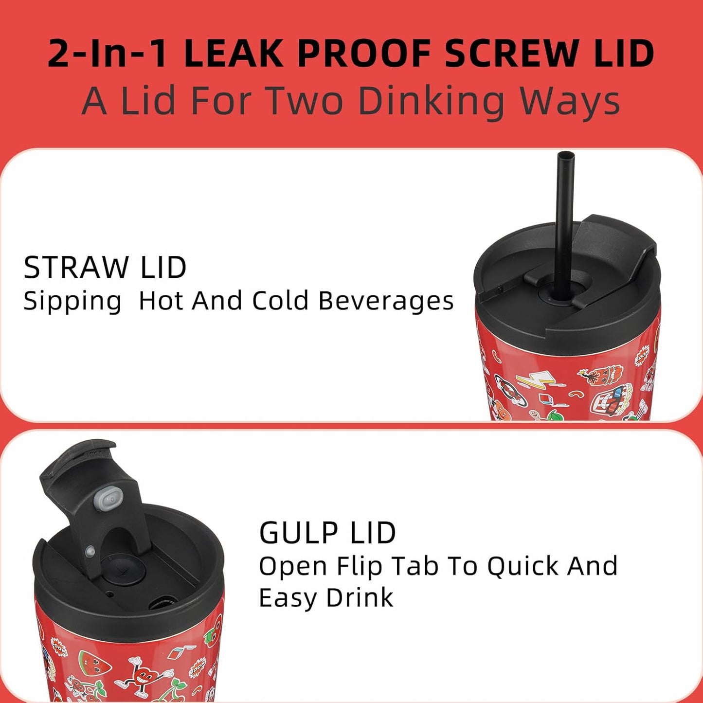 BJPKPK 34oz Skinny Tumbler With lid And Straw Stainless Steel Travel Coffee Mug Insulated Tumblers Cups,Passionate Red