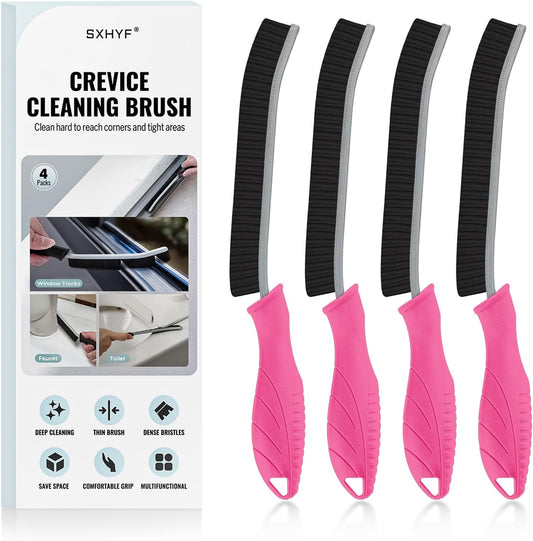 SXhyf Crevice Cleaning Brush - Grout Scrub Brush, House Cleaning Supplies, Gap Cleaning Tools, Home Essentials, Gifts for Women Men, Hard Bristle Crevice Cleaner Brush for Household Use, Bathroom