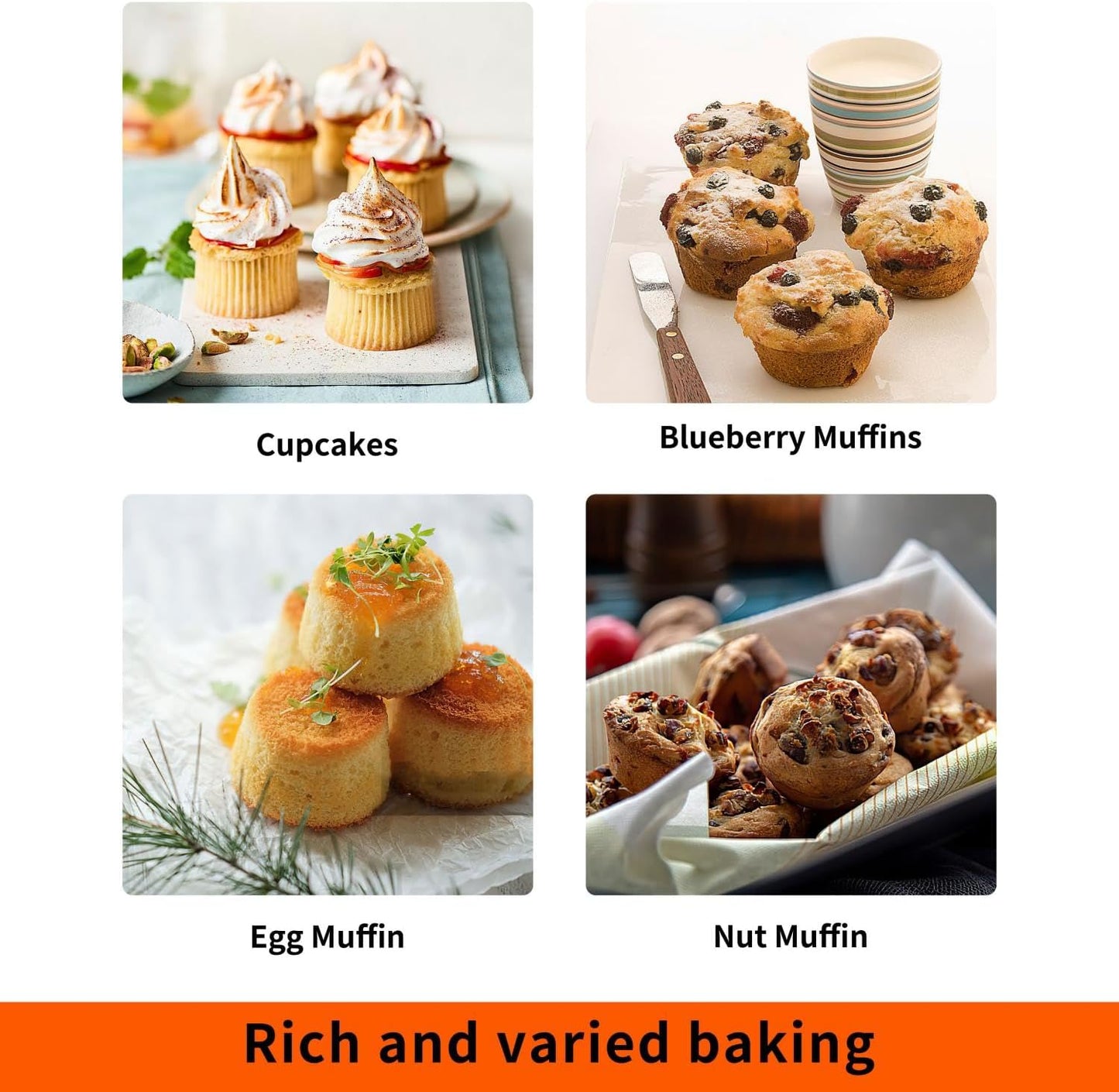 2Pack Silicone Muffin Pan For Baking With Metal Reinforced Frame, 12 Cup Nonstick Cupcake Pan, BPA Free Silicone Mini Muffin Pan, Cupcake Baking Pan Molds for Oven With Silicone Brush（Small Size）