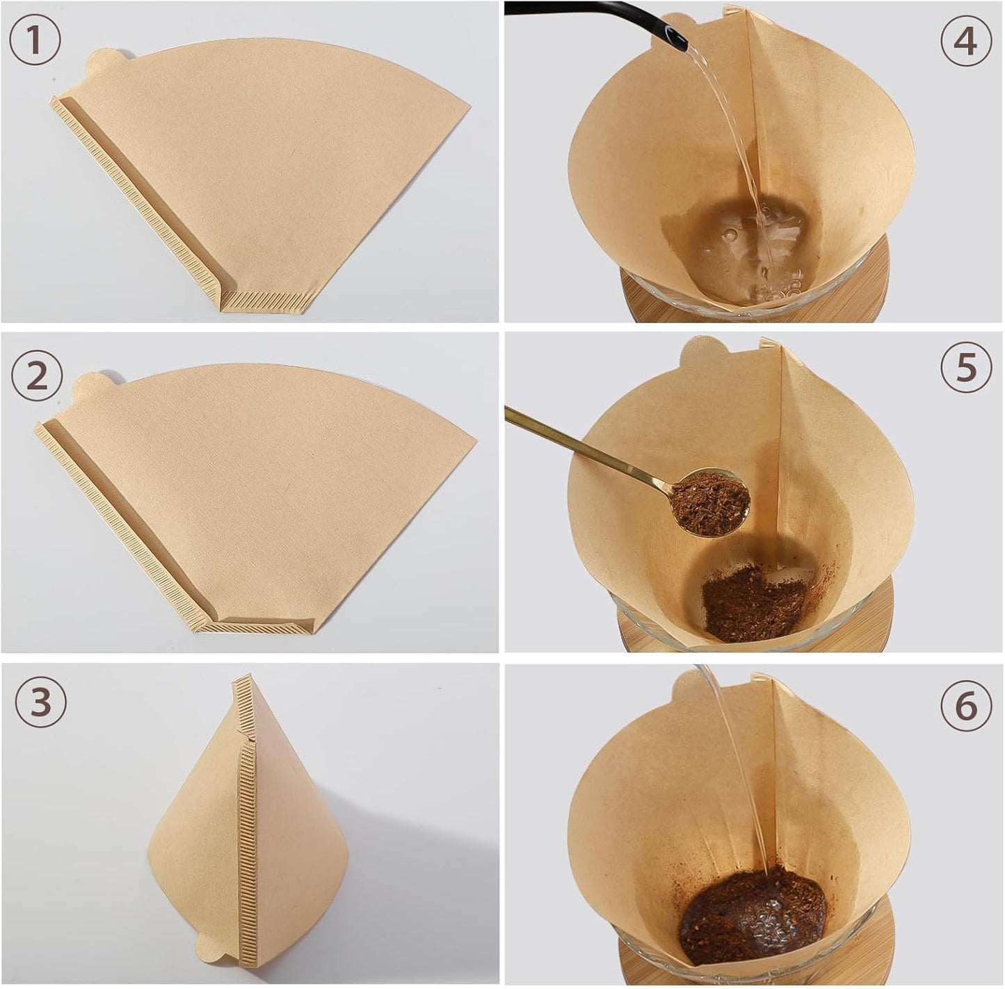 200 Count Coffee Filter #2, 2 Coffee Filters Cone Unbleached Disposable Coffee Filters 2 Cone Paper Fits for Drip and Compatible with Pour Over Coffee Maker(2-6 Cup)